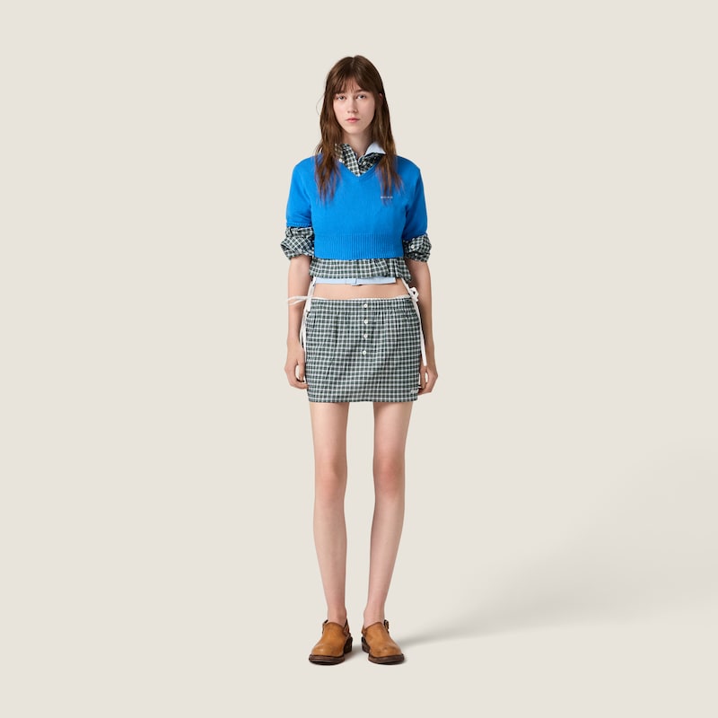 Pull court en cachemire