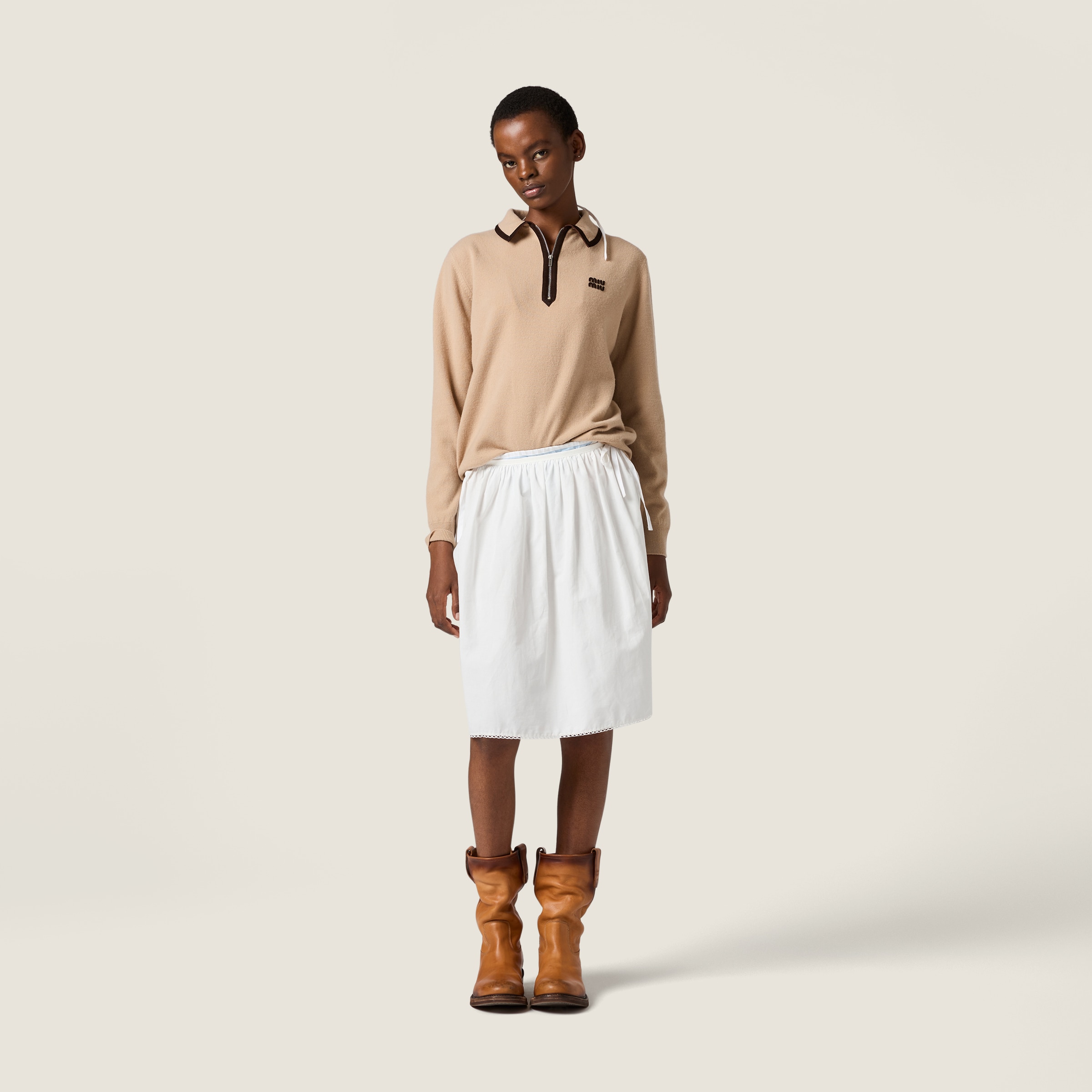 Wool and cashmere polo sweater - thumbnail 2