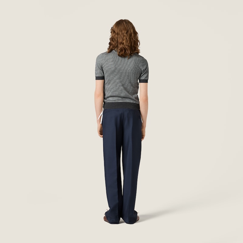 Cashmere and silk polo shirt