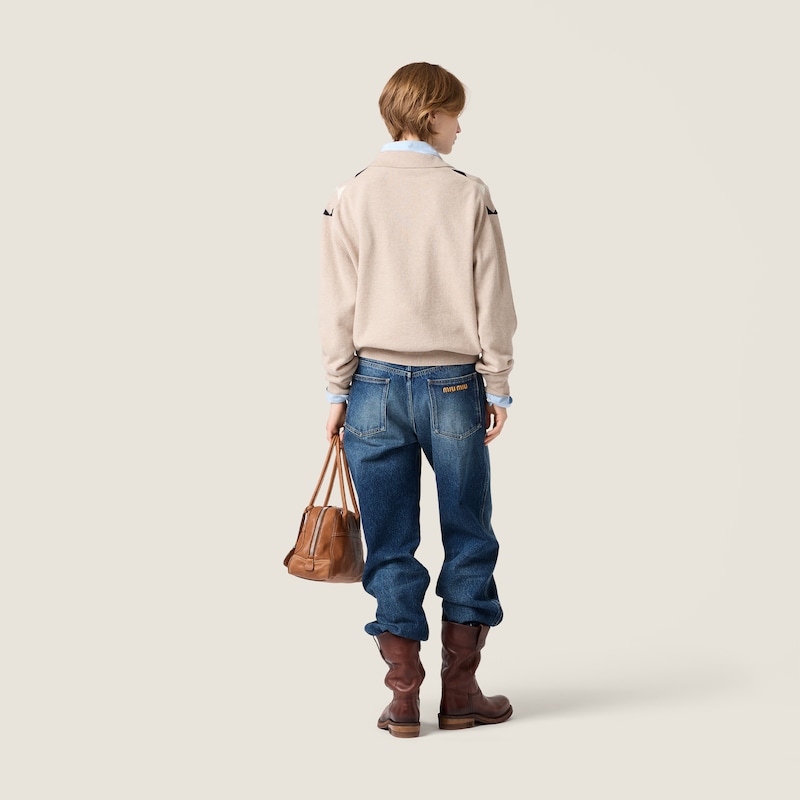 Cashmere polo sweater