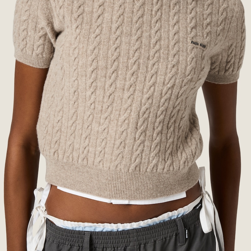 Wool and cashmere knit sweater