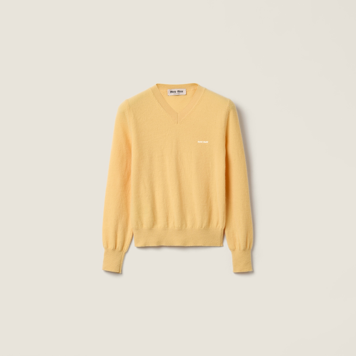 V-neck wool cardigan