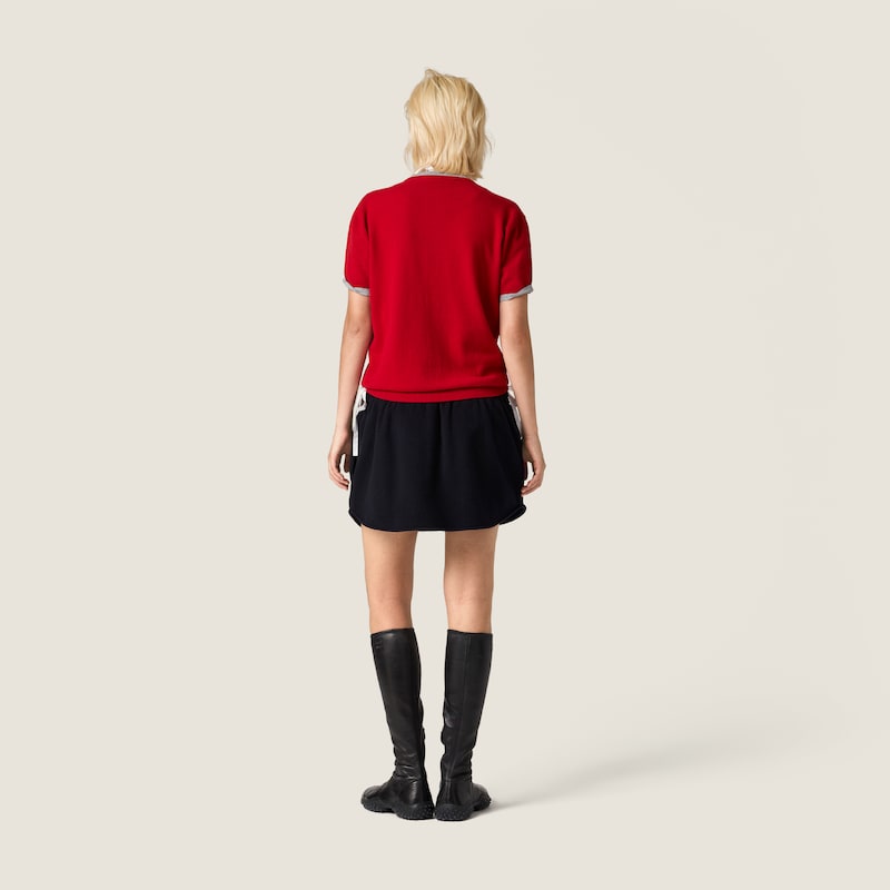 Cashmere and jersey sweater