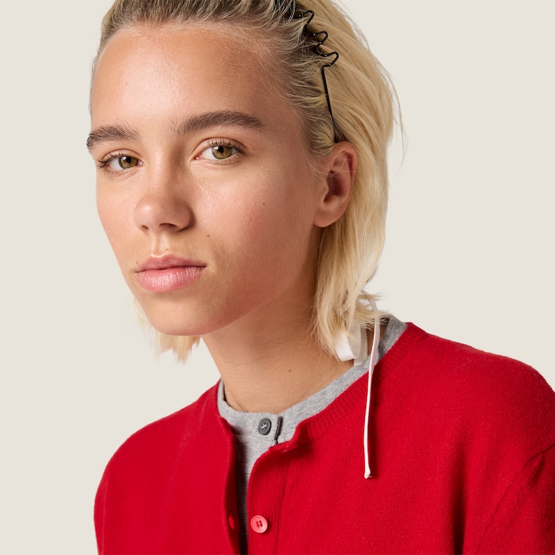 Cashmere and jersey sweater