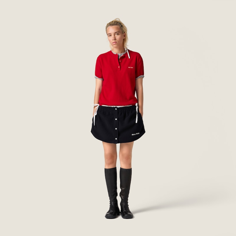 Cashmere and jersey sweater