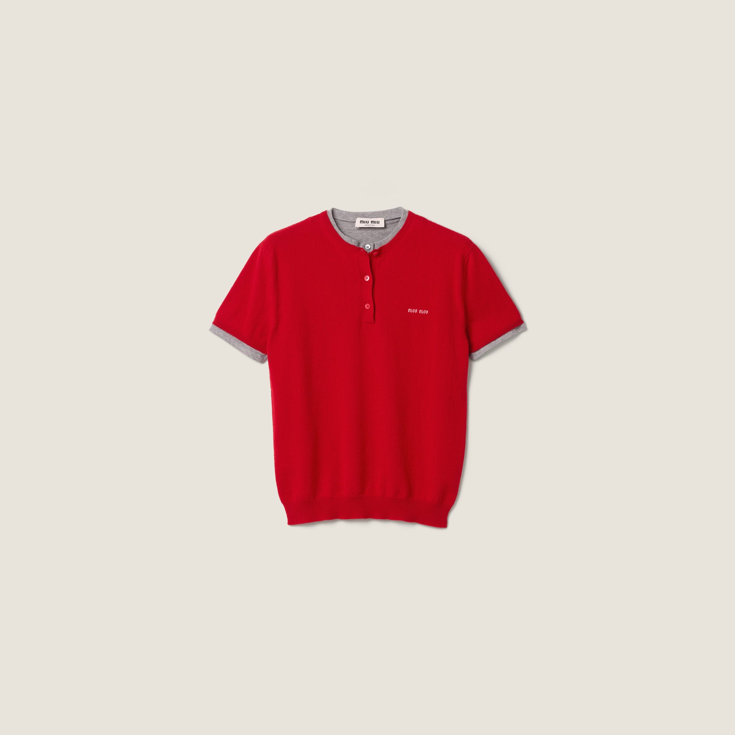Cashmere and jersey sweater by Miu Miu