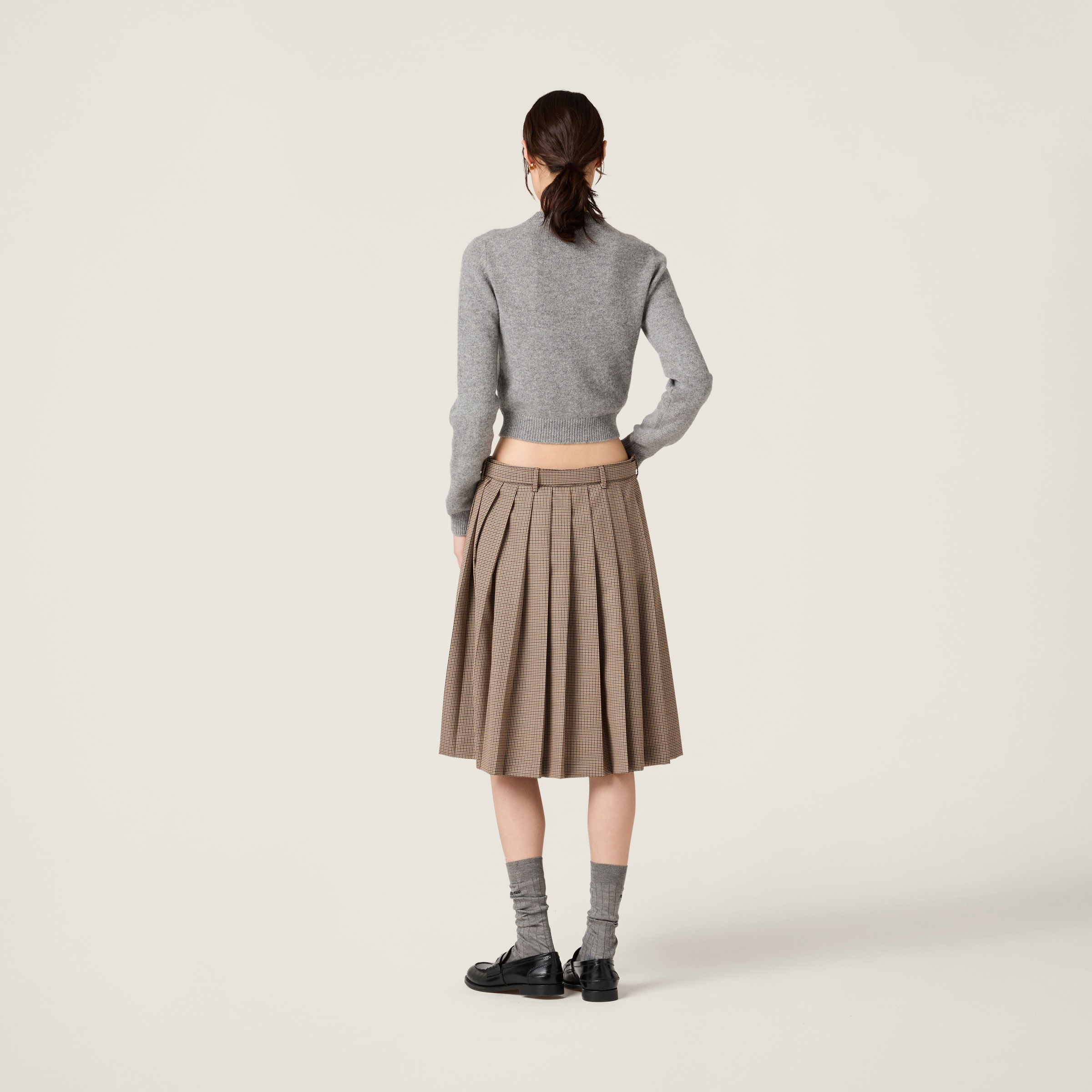 Miu Miu Cashmere Sweater In Grey