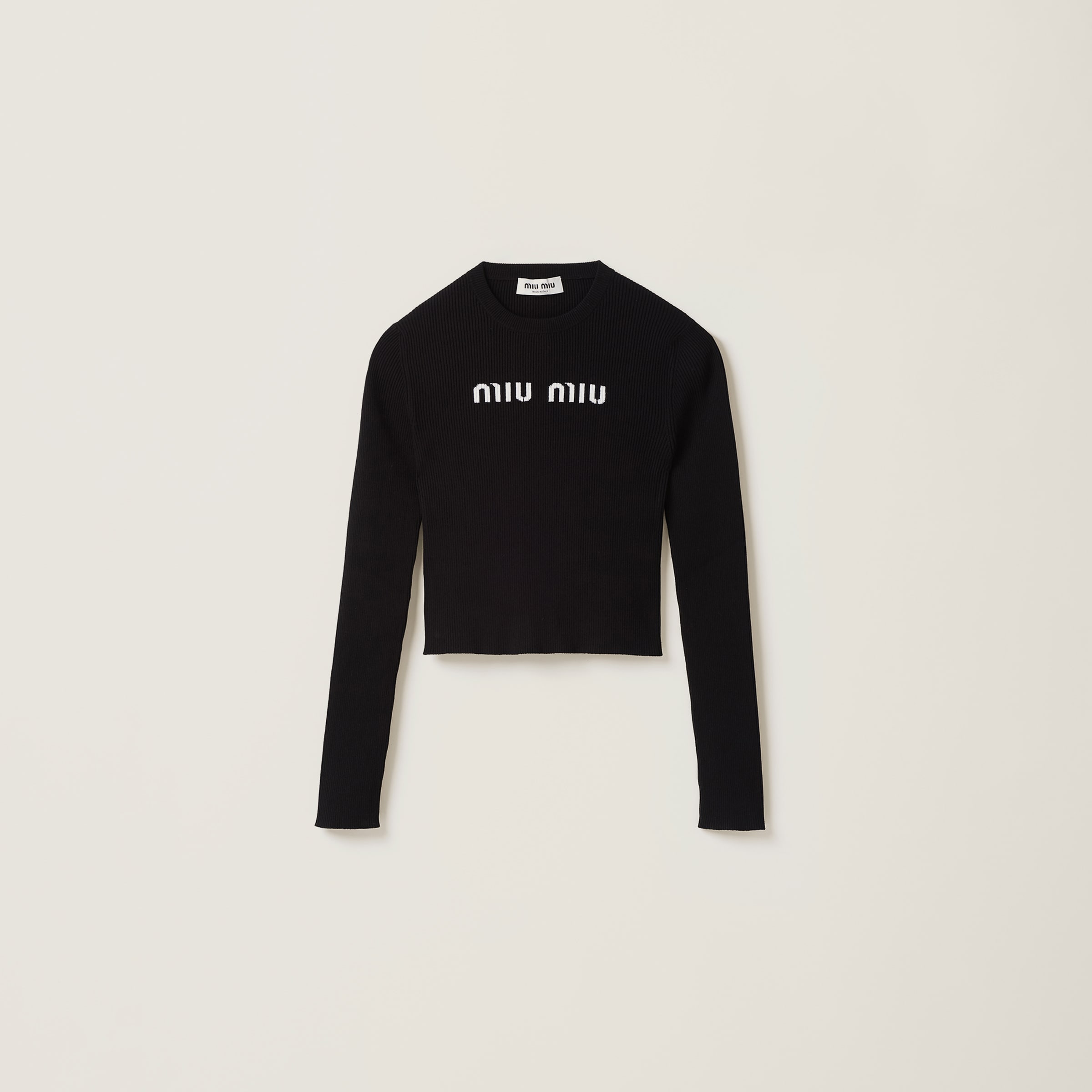 Miu Miu Viscose Sweater In Black | ModeSens
