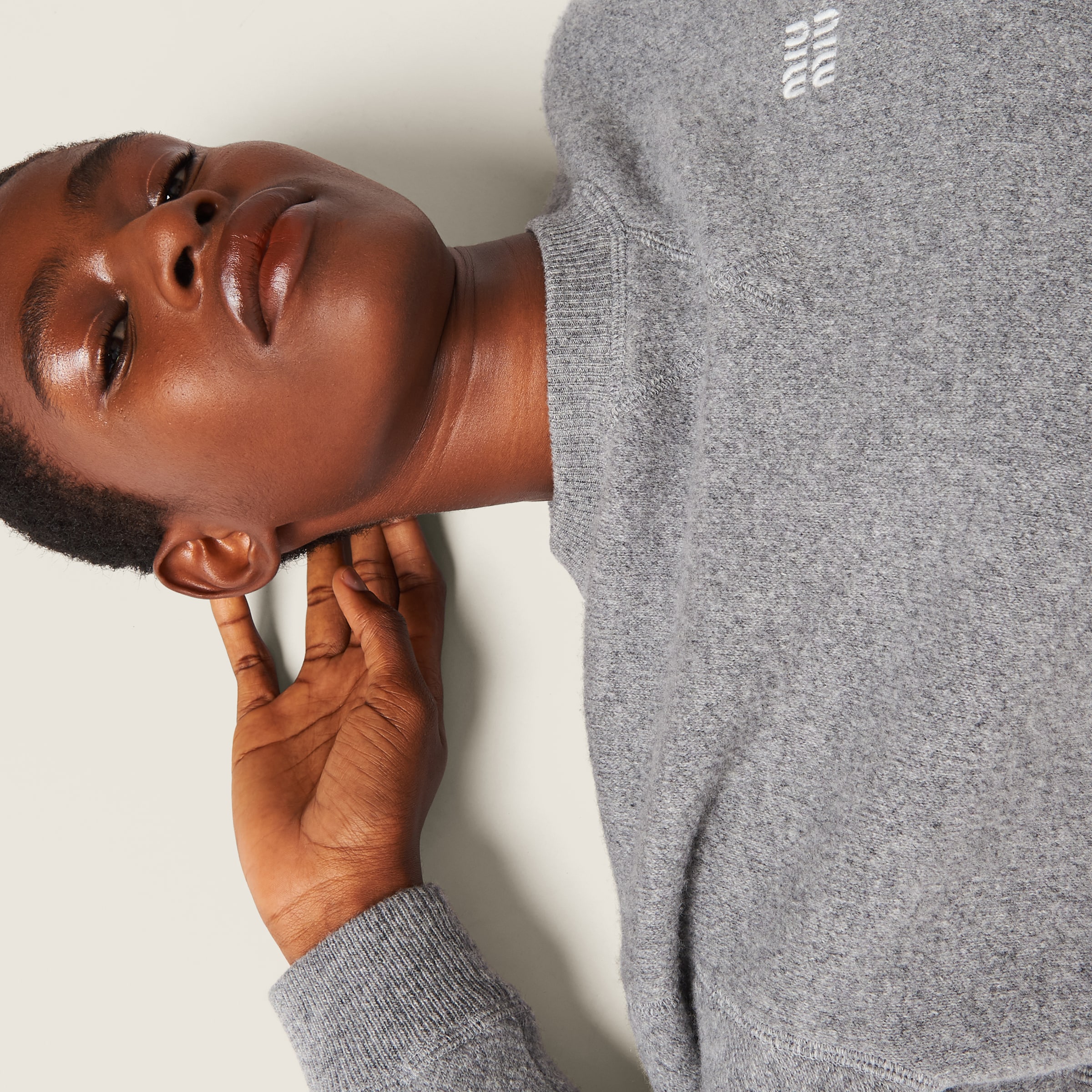 Miu Miu Jersey in Gray | Lyst