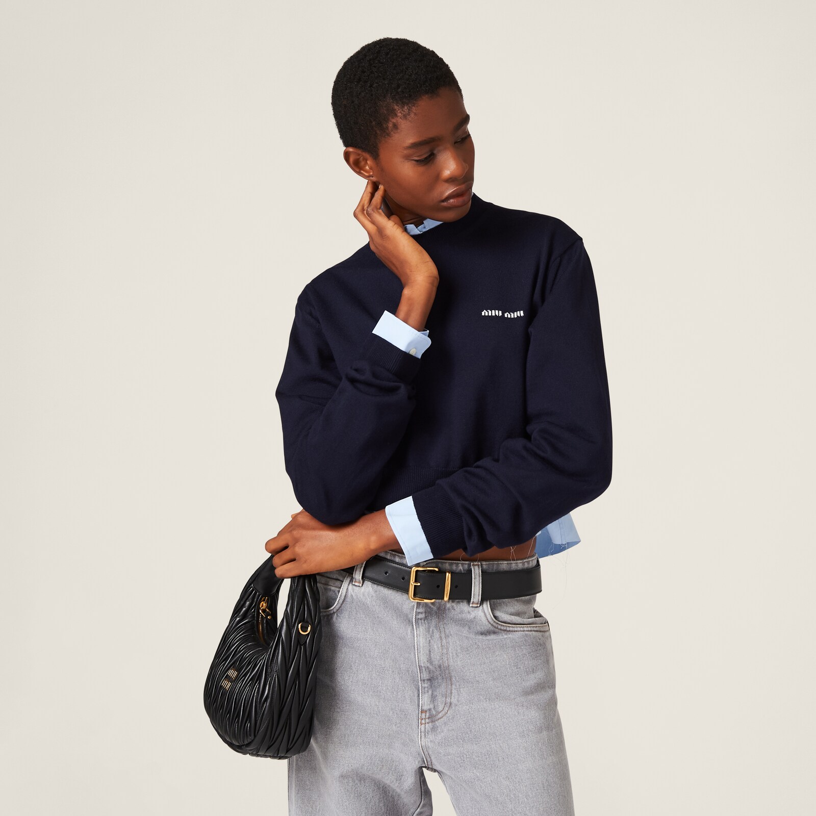 MIUMIU SHORT-SLEEVE SWEATER STYLE 837 main image 0