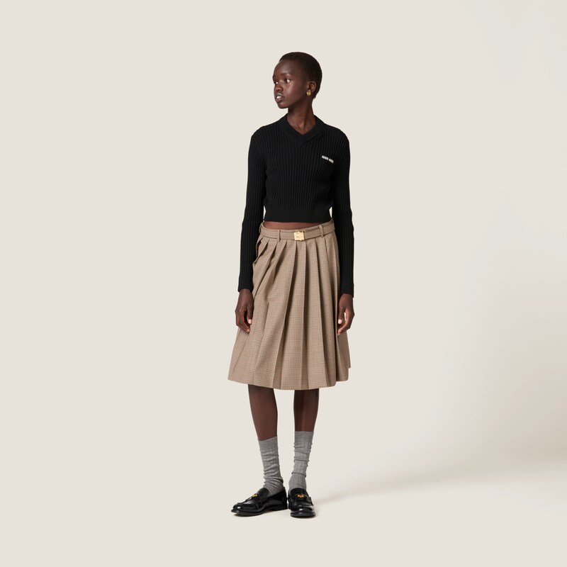 Cropped wool sweater