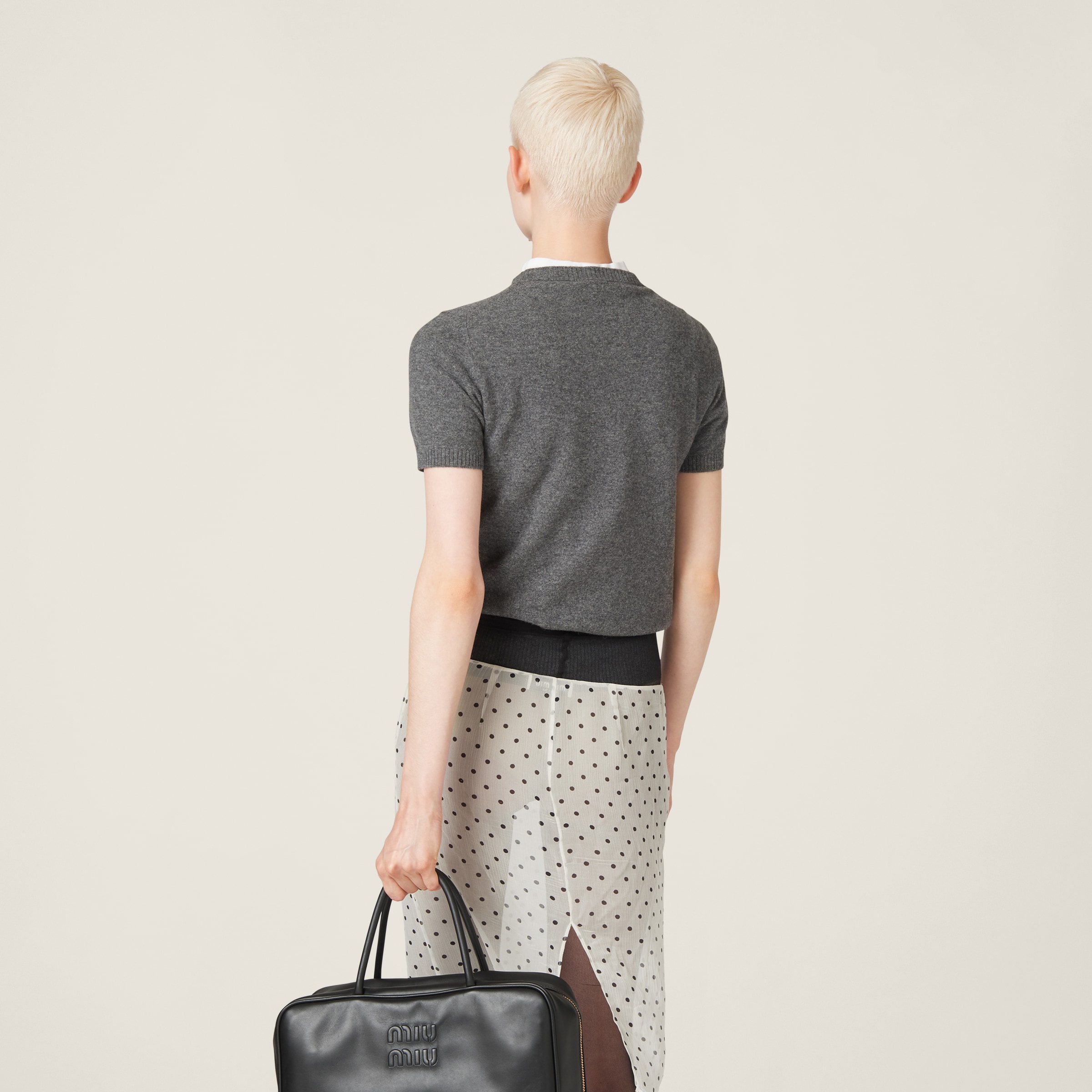 グレー カシミヤ セーター | Miu Miu