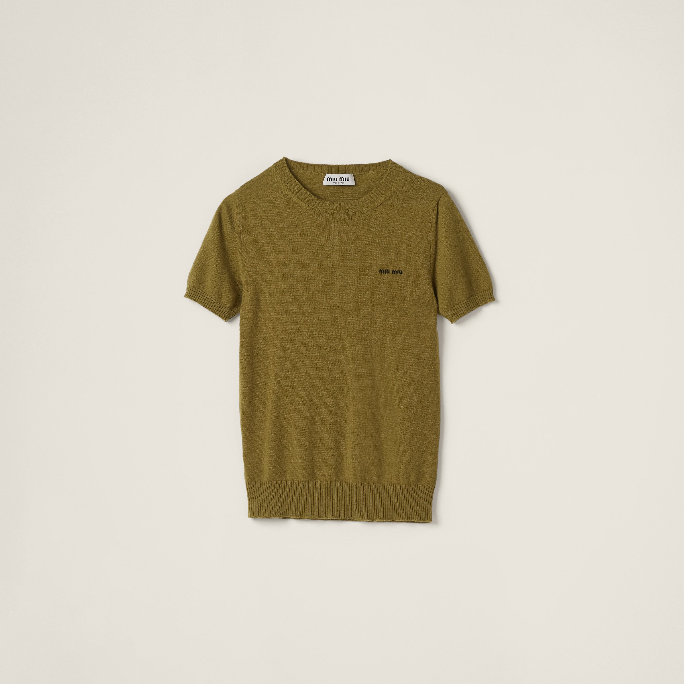 Miu Miu Cashmere Sweater In Fern Green