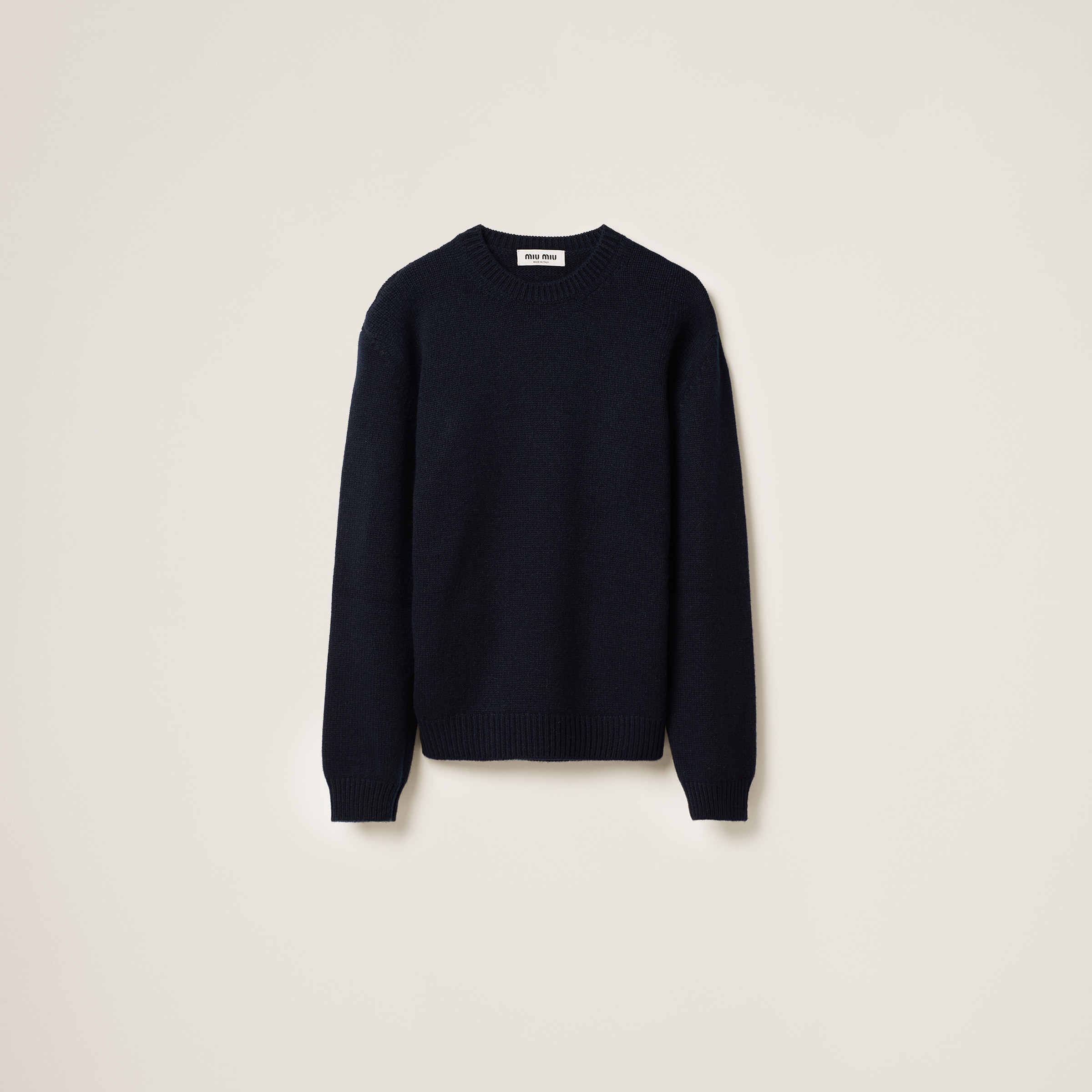 Miu Miu Cashmere Sweater In Navy