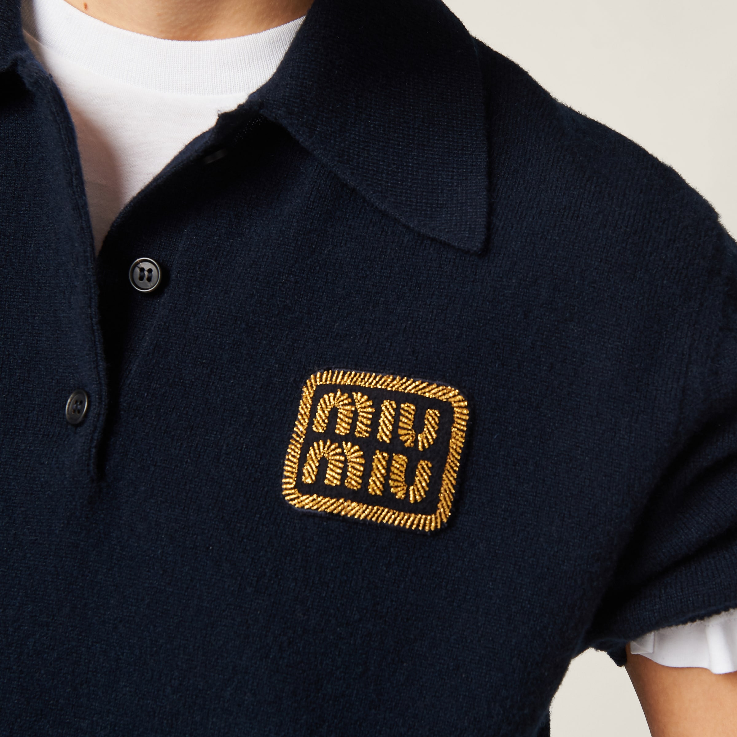 トップス MIUMIU Damaged Layer Design POLO Shirt M 22583254_52619696_600.jpg