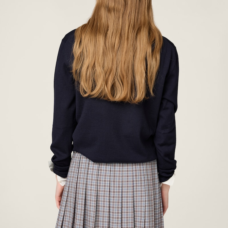 Wool knit polo shirt