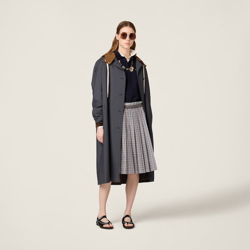 Wool knit polo shirt