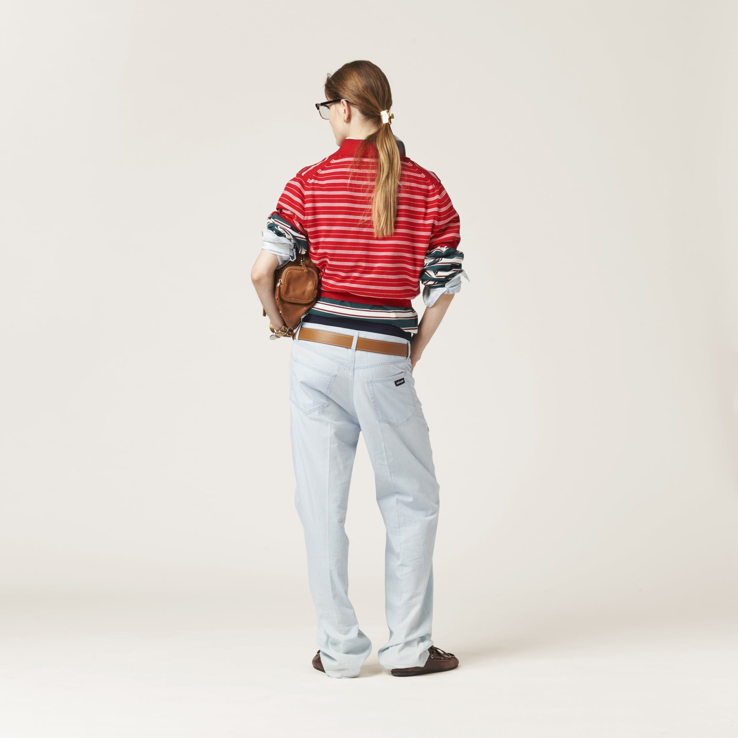 Red Cotton Knit Polo Shirt | Miu Miu