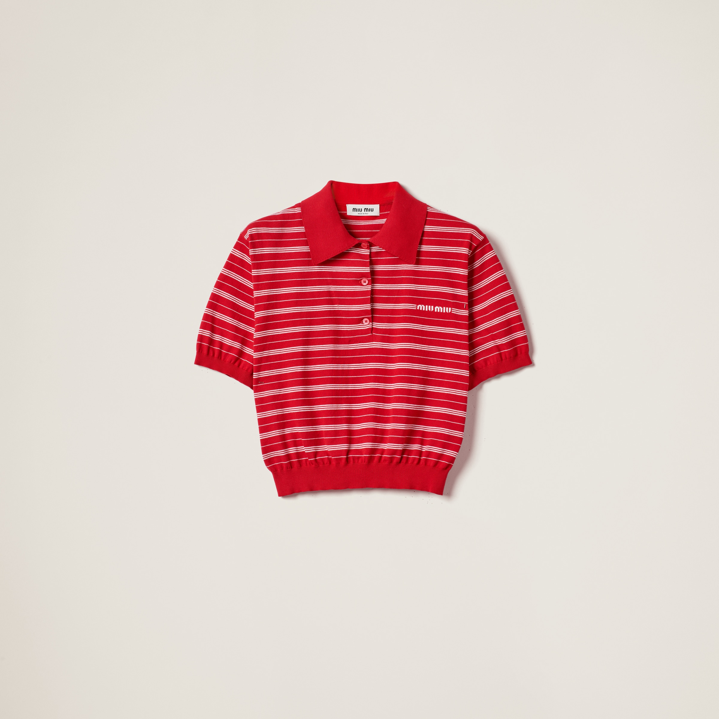 トップス miumiu polo shirt Miu Miu Polo Top in Blue | FWRD
