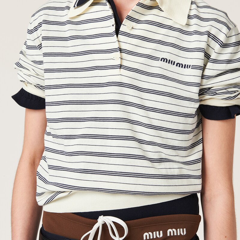 Cotton jersey polo shirt