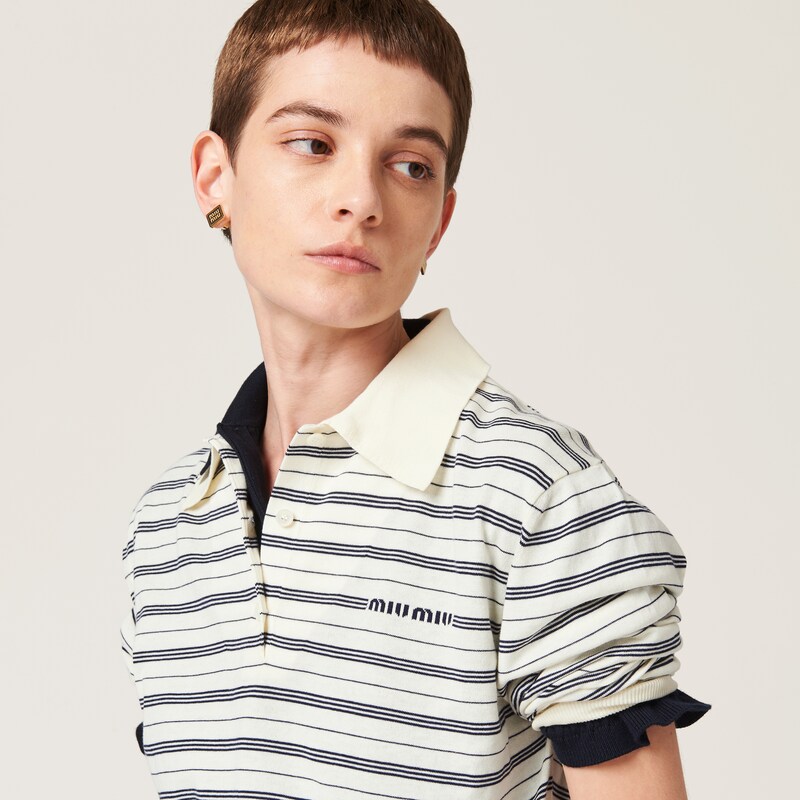 Cotton jersey polo shirt