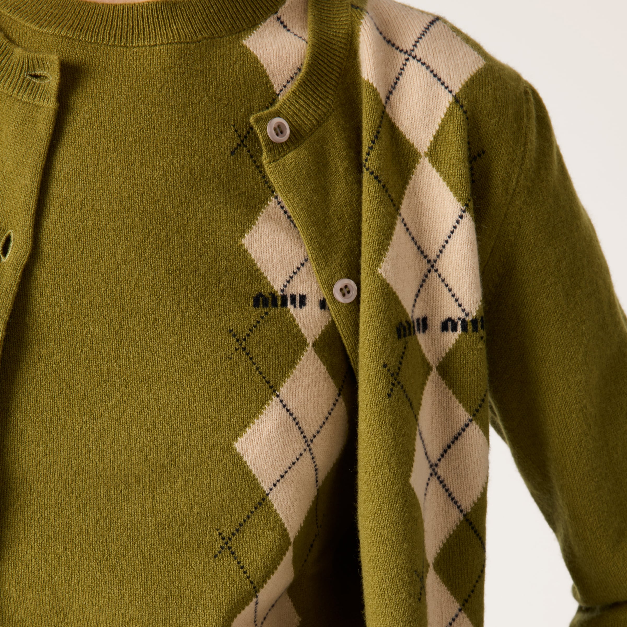 Miu Miu Cashmere Sweater In Fern