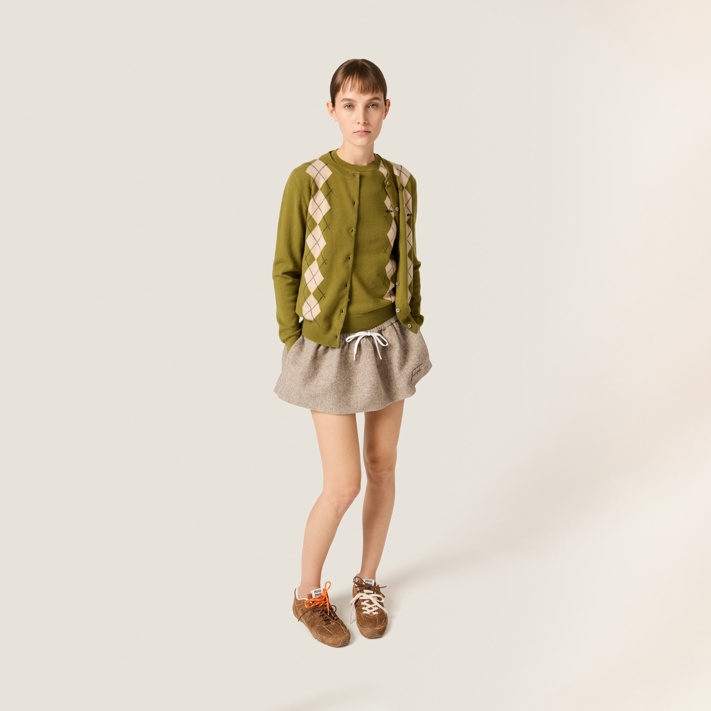 Miu Miu Cashmere Sweater In Fern