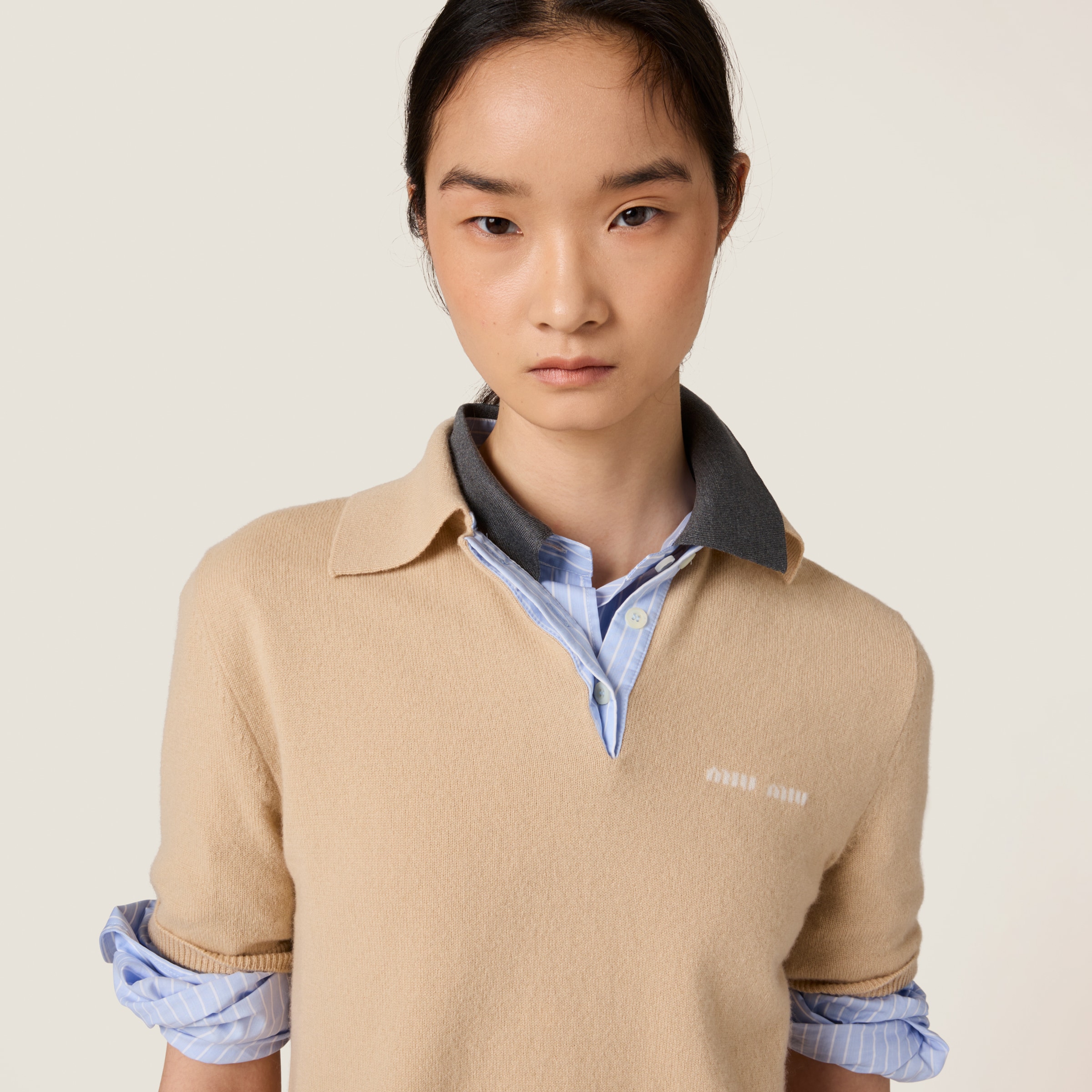 MIU MIU CASHMERE POLO SWEATER