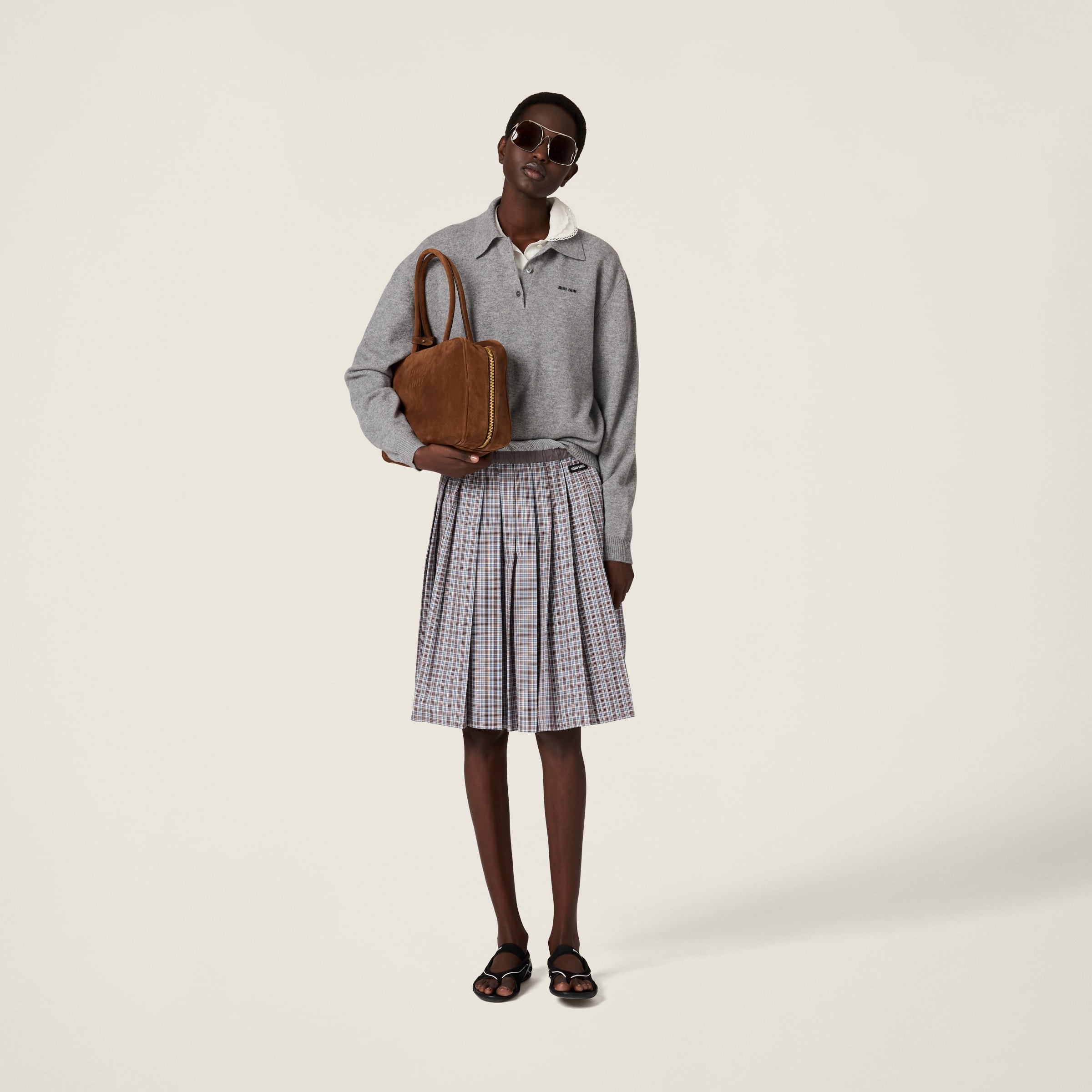 Miu Miu Logo-embroidered Polo Shirt