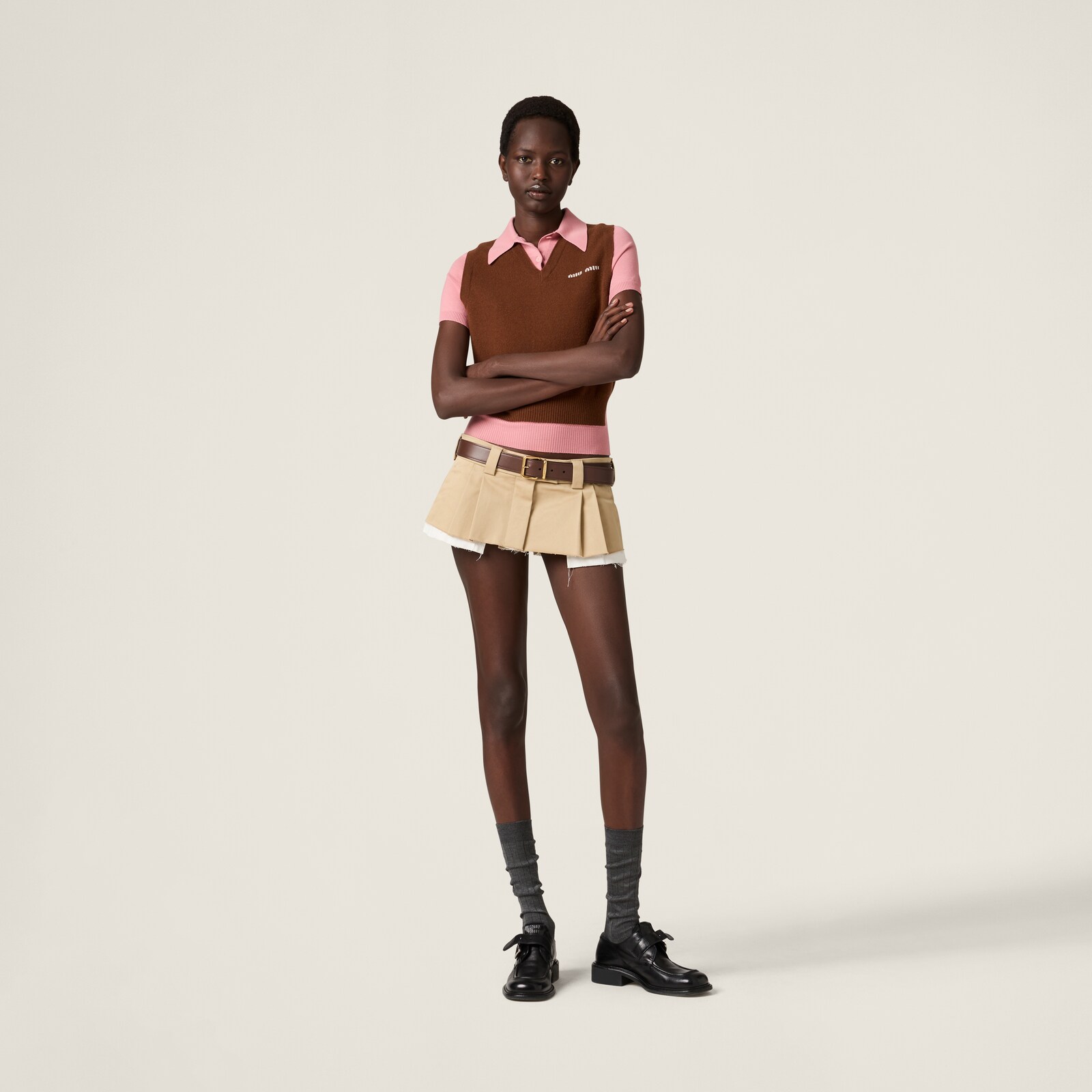 MIUMIU POLO KNIT SWEATER STYLE 488
