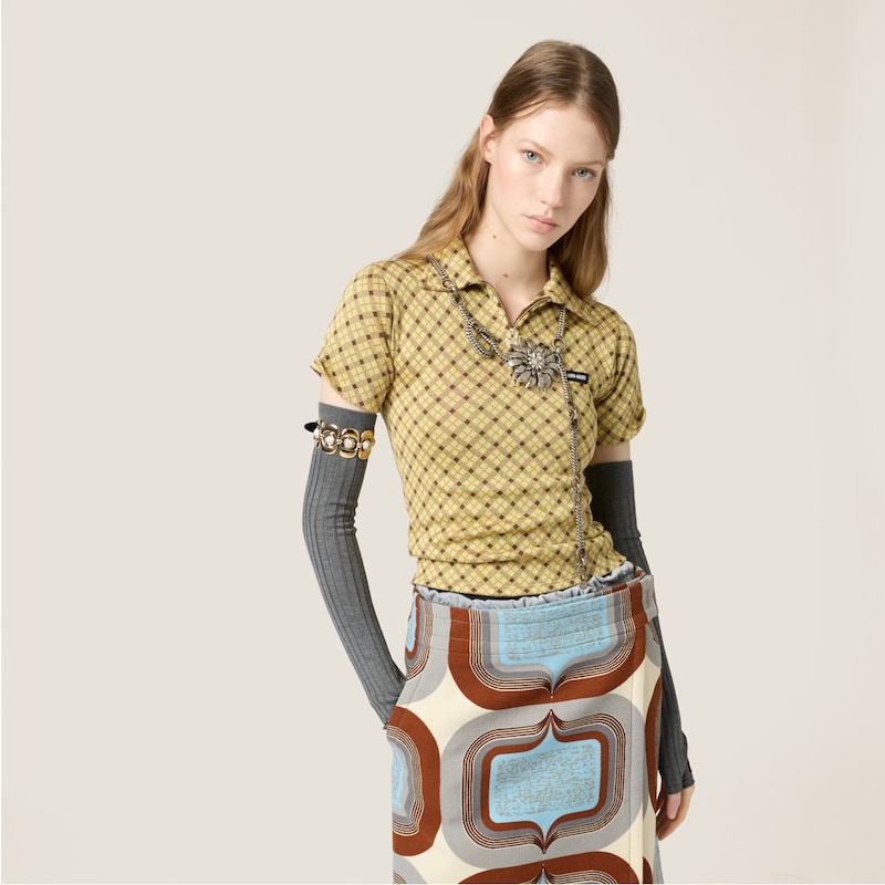 Polo in maglia di seta