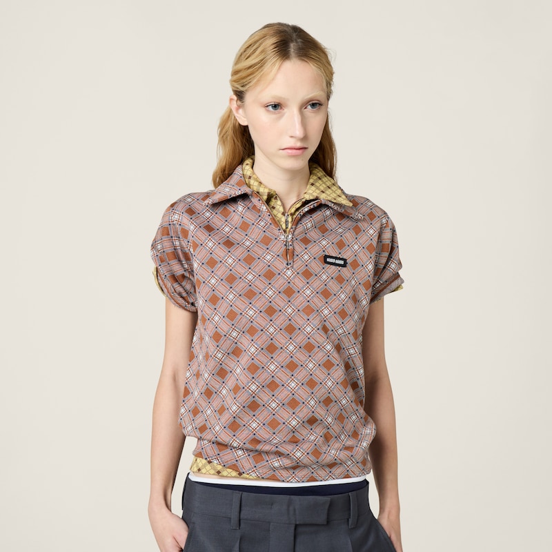 Polo in maglia di seta