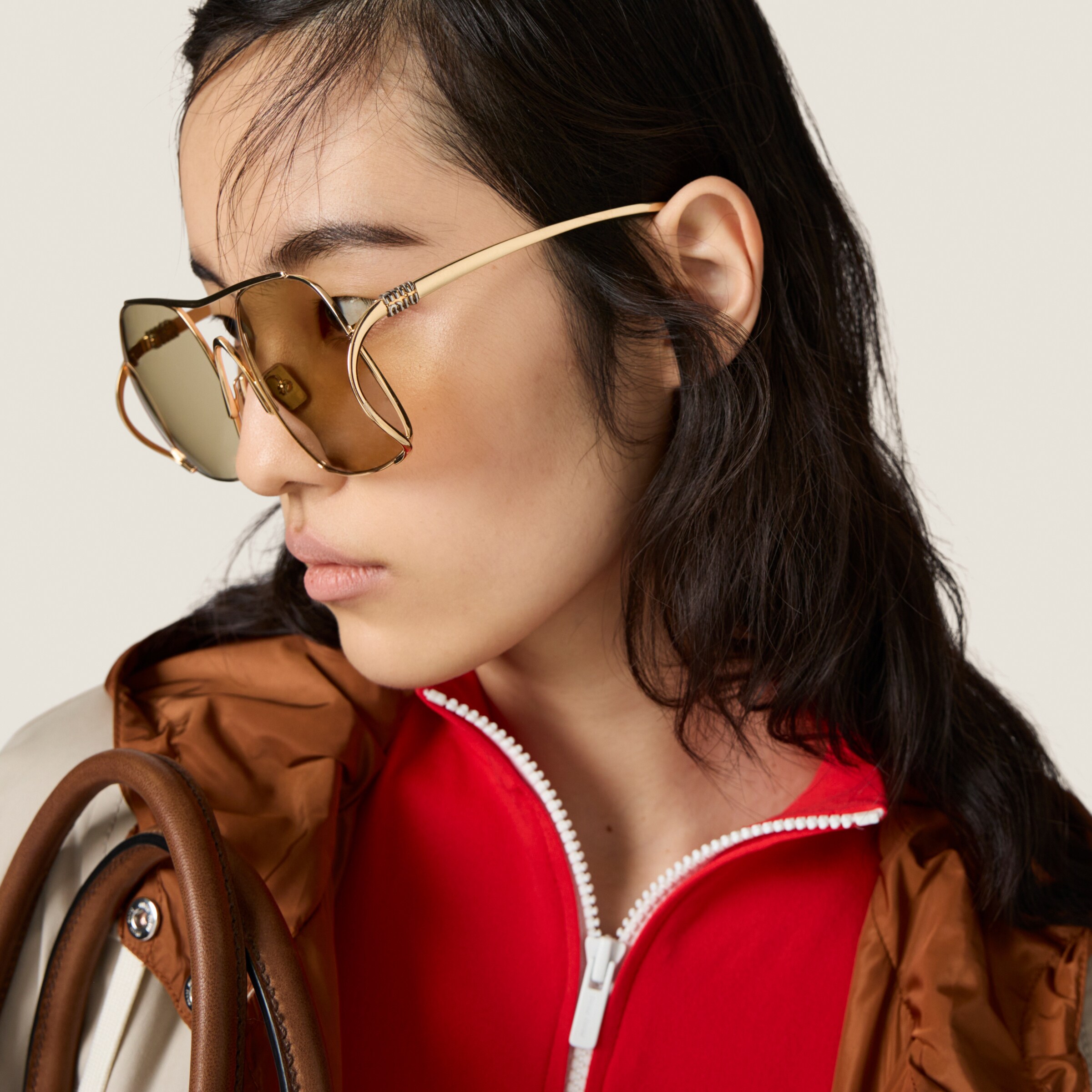 レッド テクニカルヤーン セーター | Miu Miu - 日本