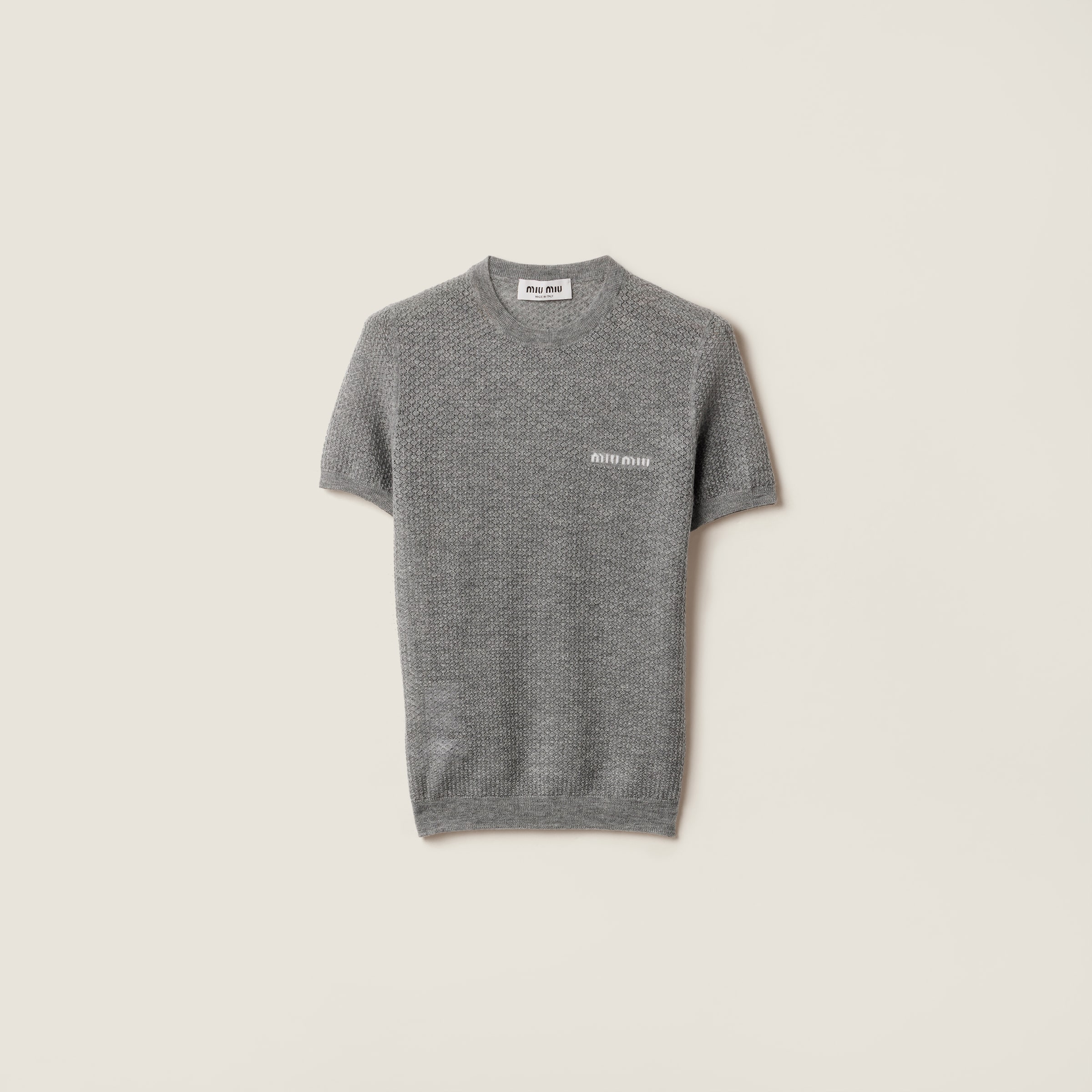 Miu Miu Cashmere Sweater In Gray