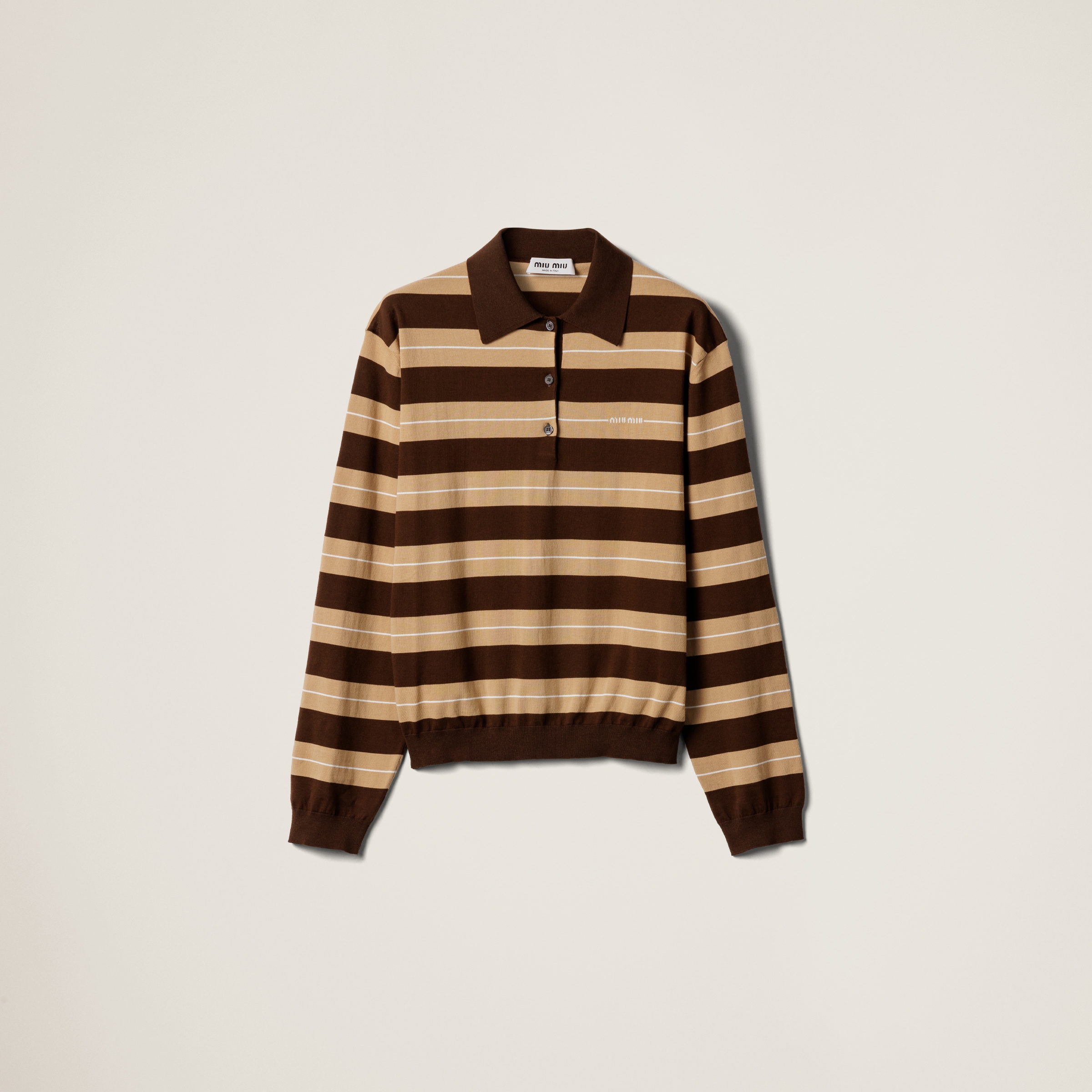 Miu Miu Cotton Knit Polo Shirt