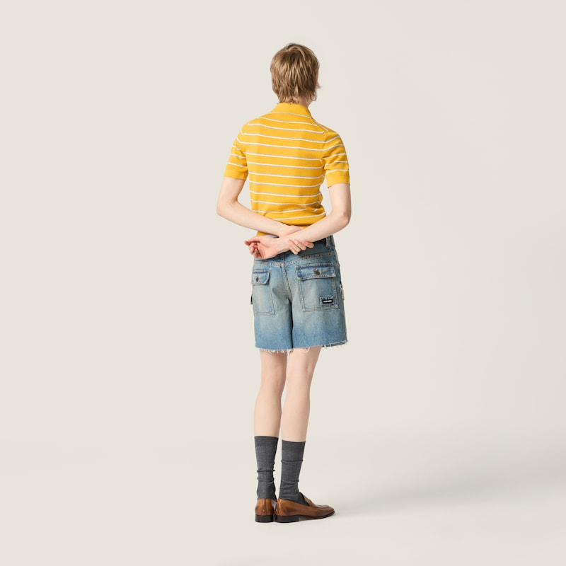 Cotton knit polo shirt