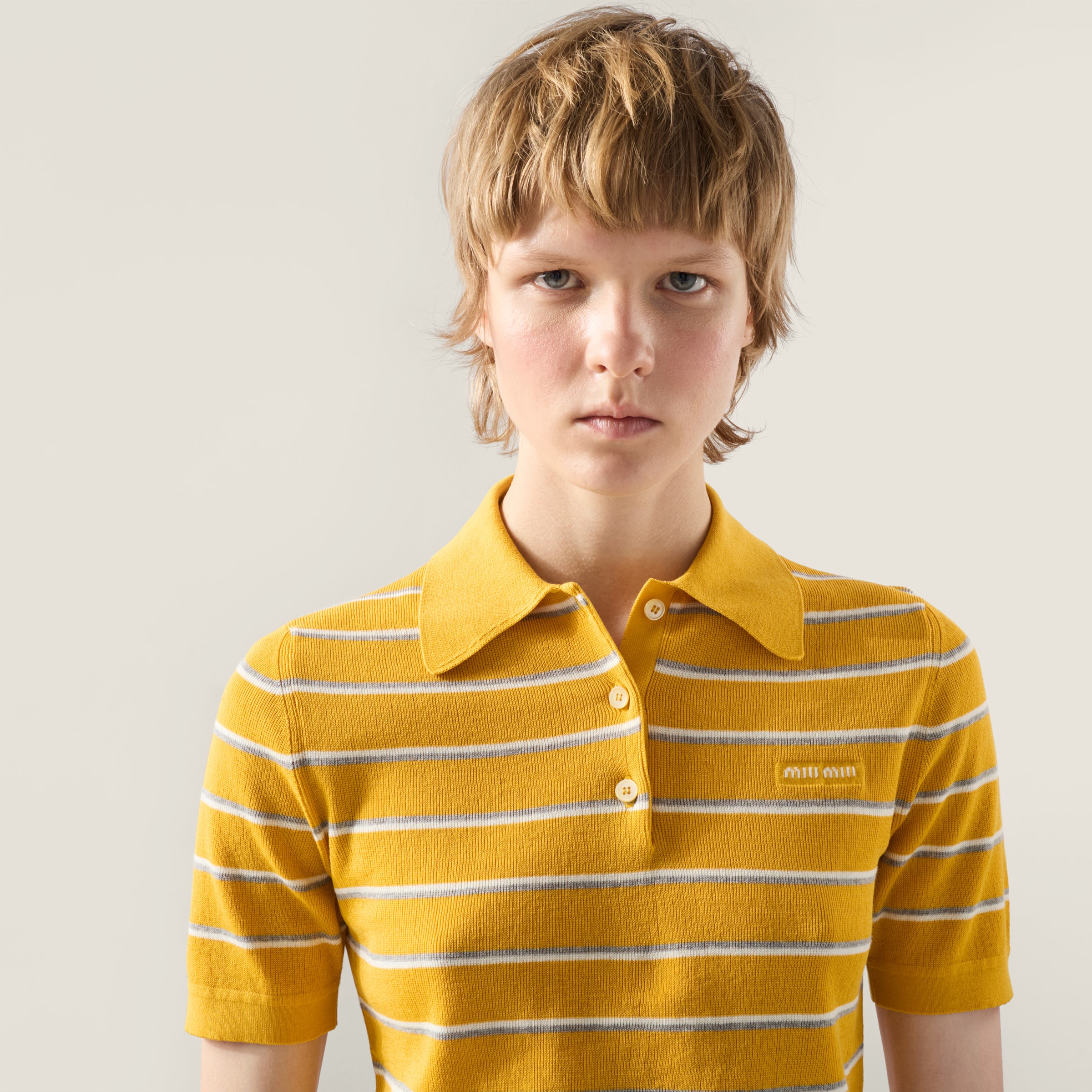 Cotton knit polo shirt - thumbnail 6