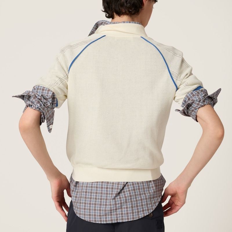 Cotton knit polo shirt