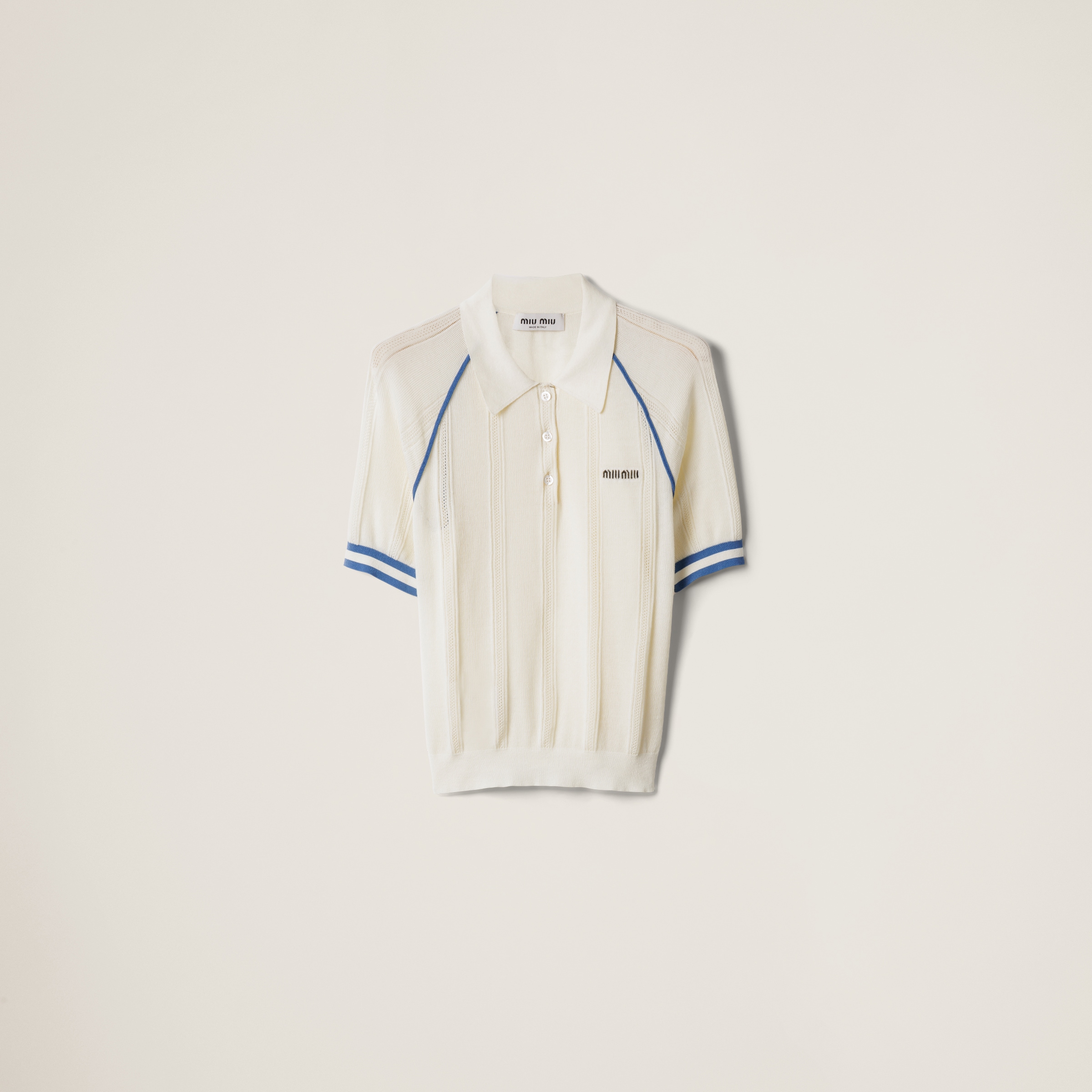 Miu Miu Cotton Knit Polo Shirt