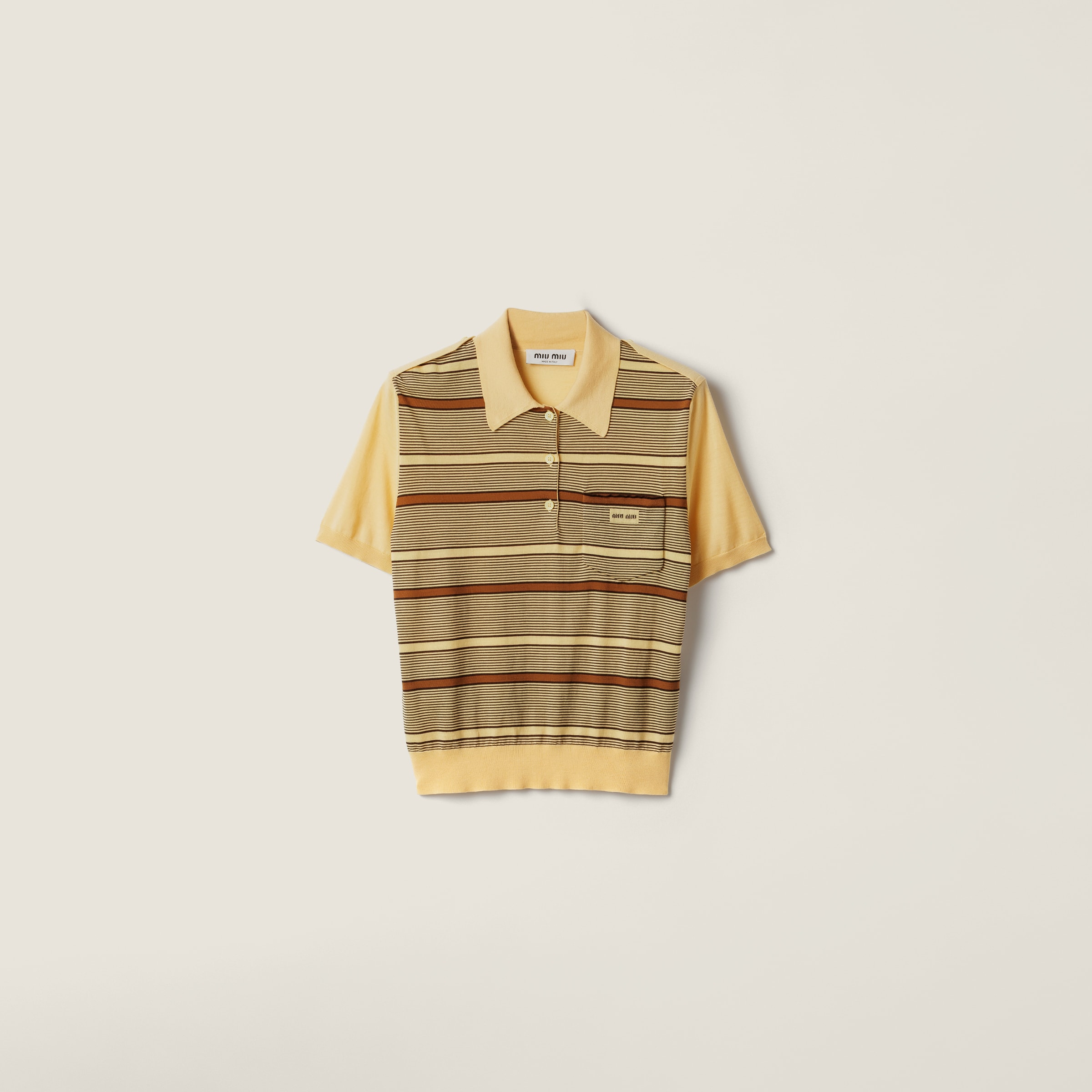 Miu Miu Wool Polo Shirt In White