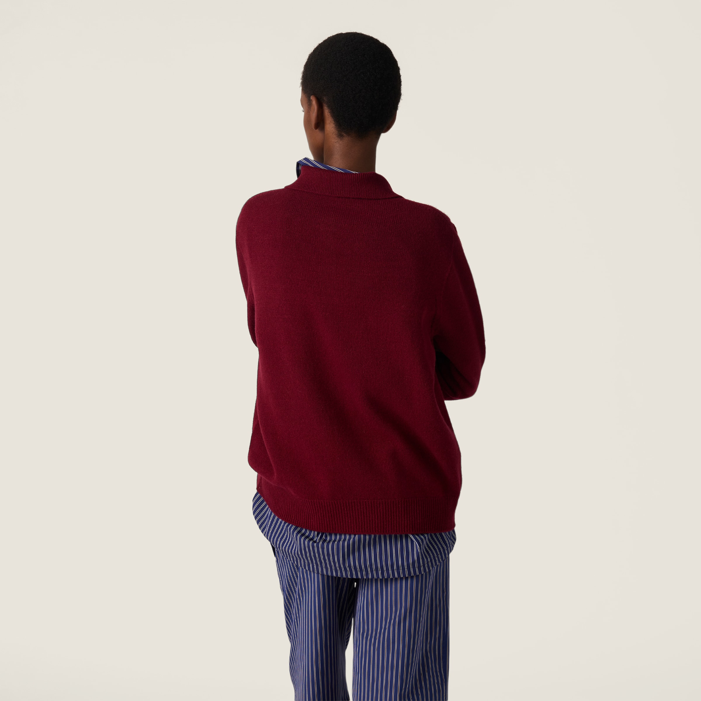 Miu Miu Cashmere Polo Sweater In Multi
