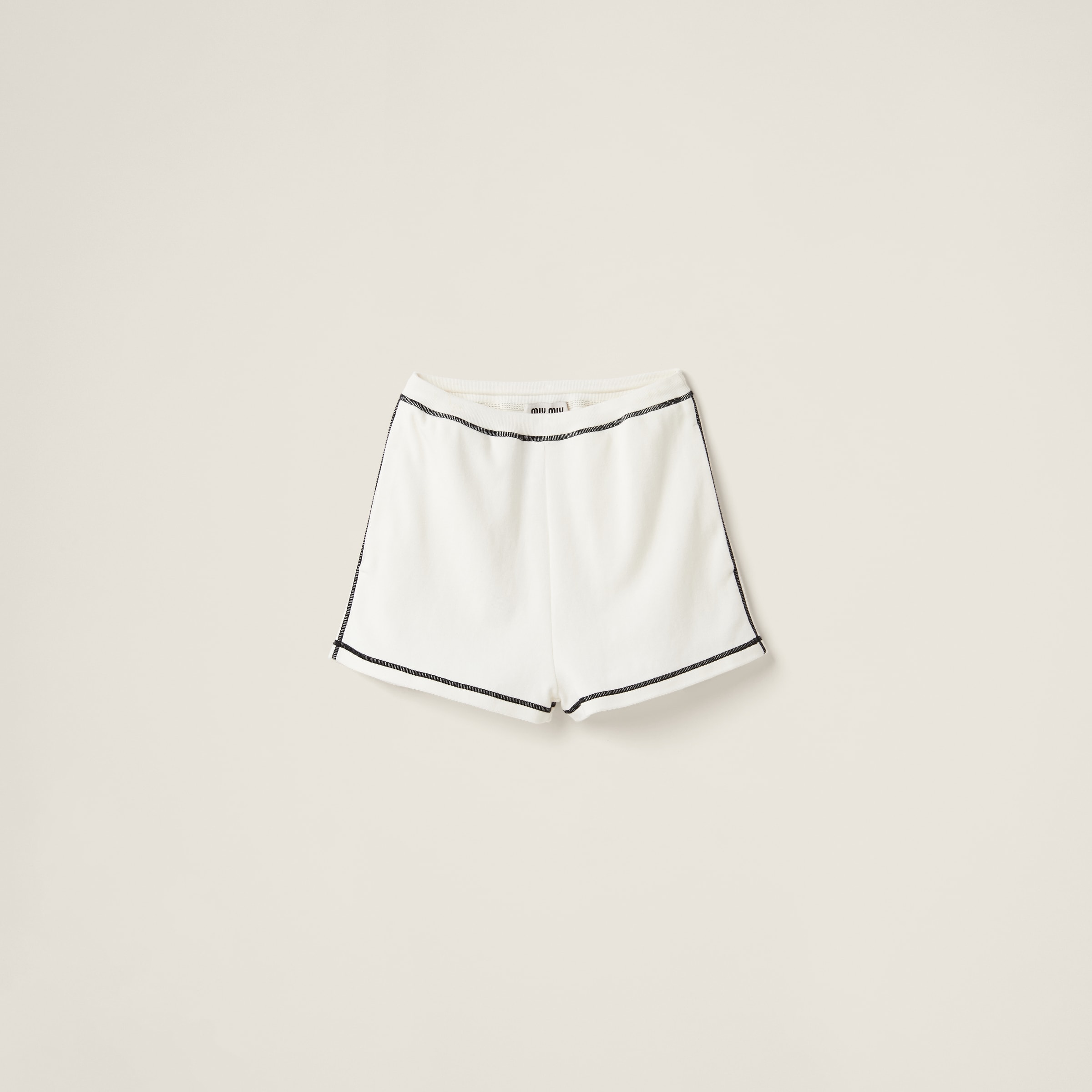 White cotton gym store shorts