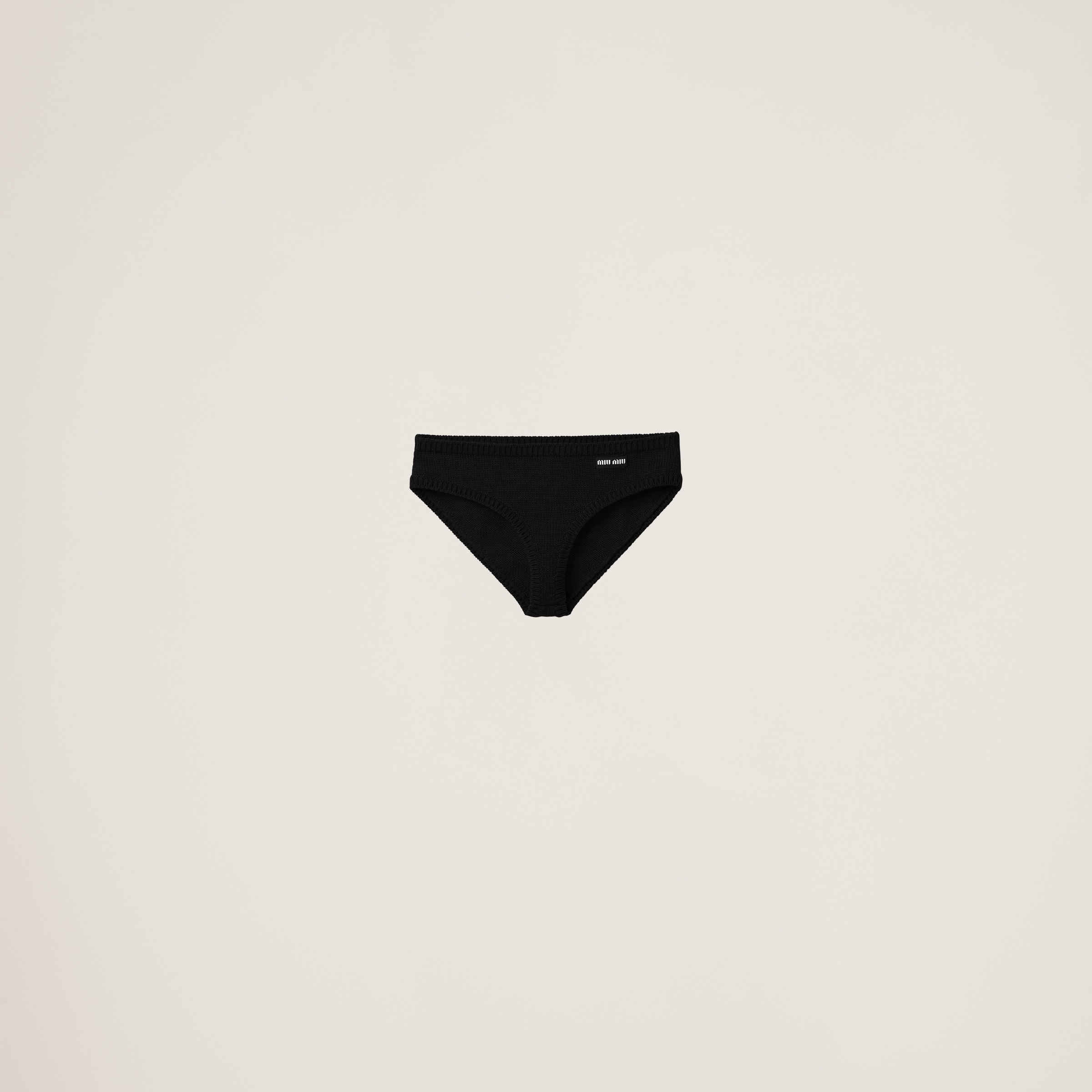 Miu Miu Cashmere Panties In Black