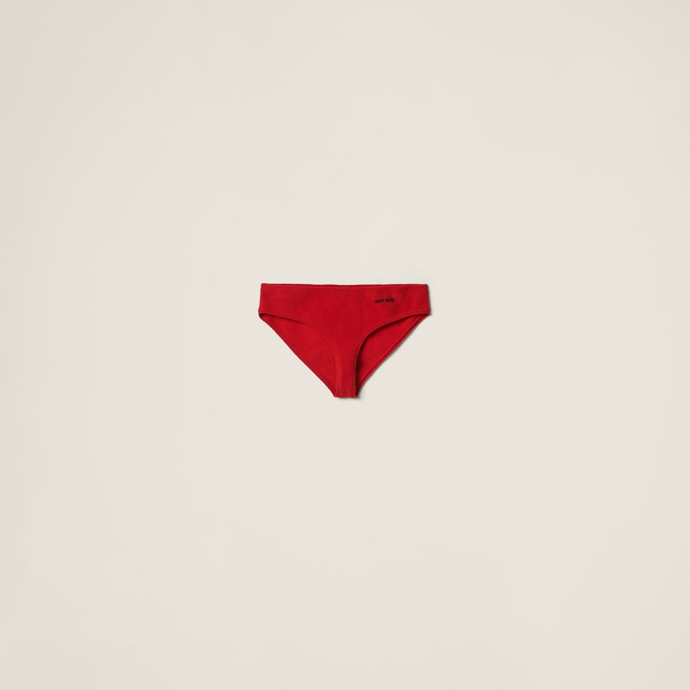 Miu Miu Cashmere Panties In Red