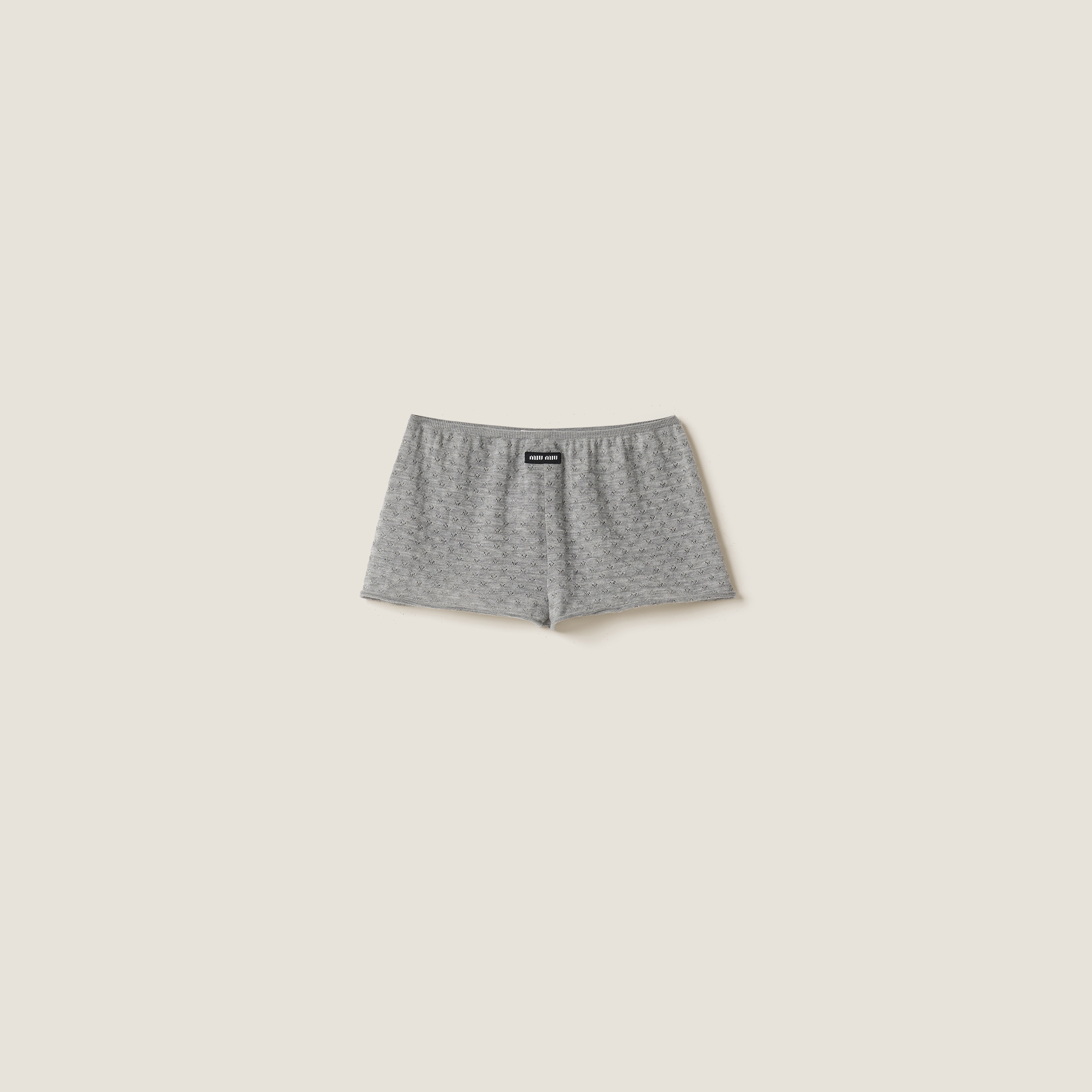 Miu Miu Cashmere And Silk Shorts In Grey