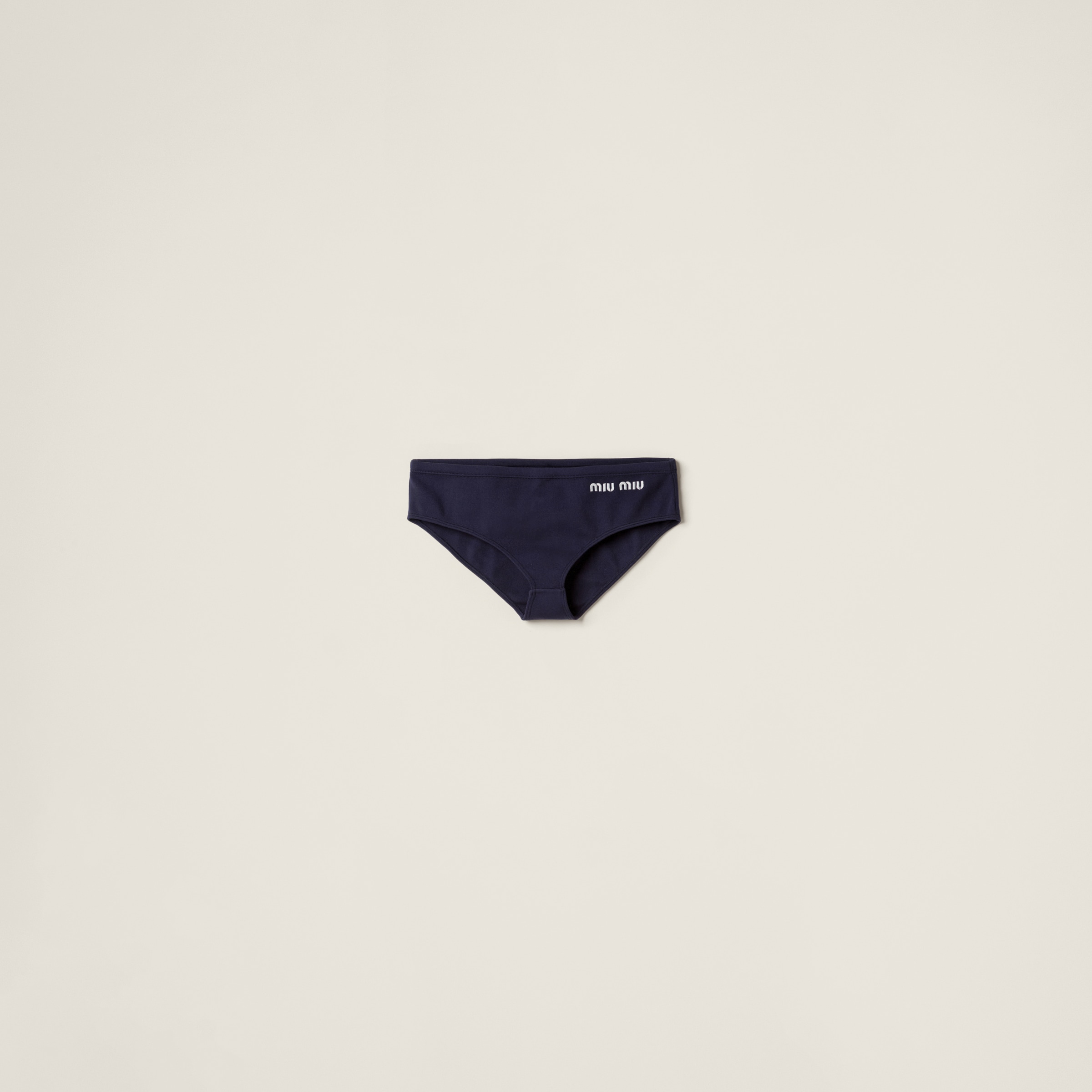Miu Miu Nylon Swimsuit In Navy