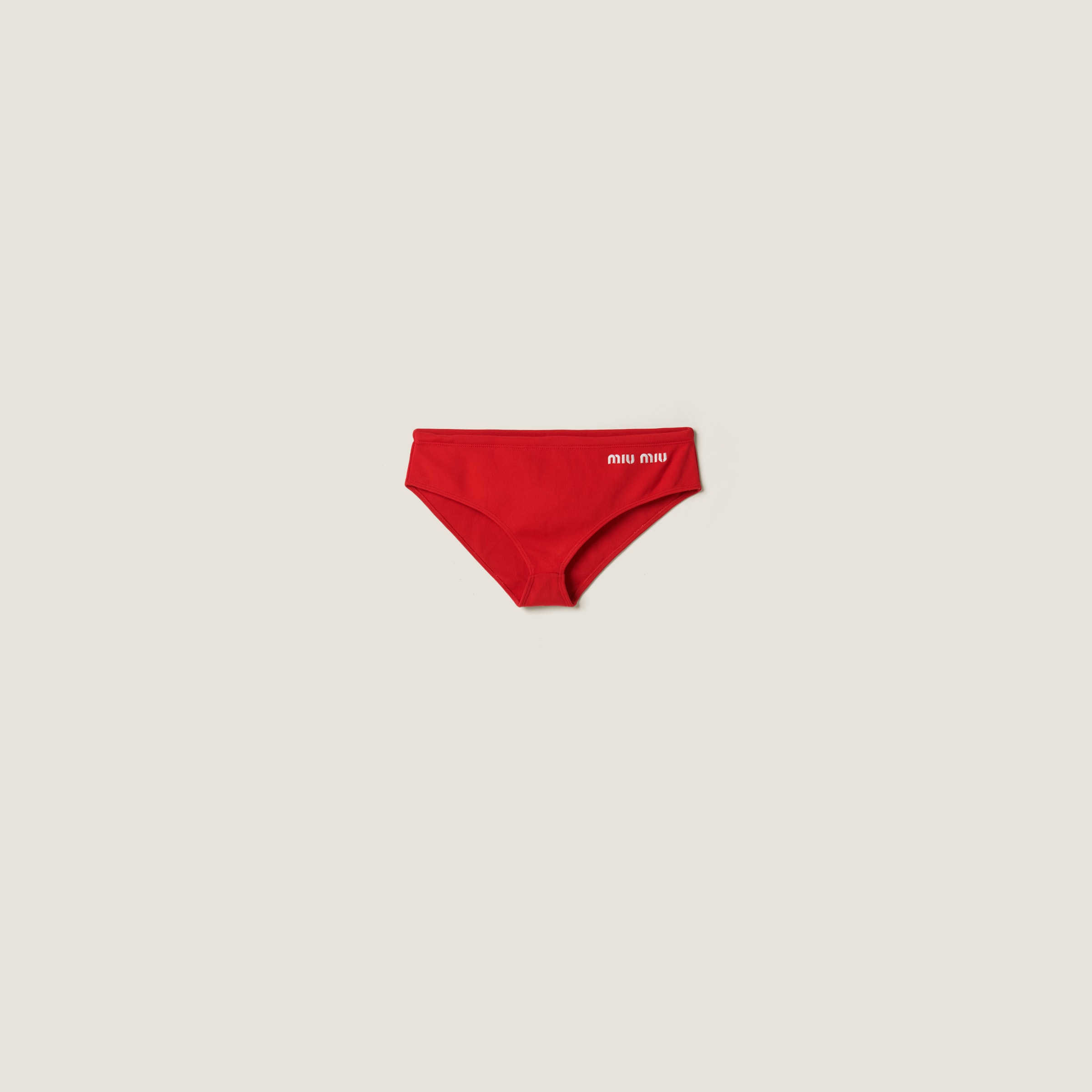 Miu Miu Nylon Swimsuit In Red