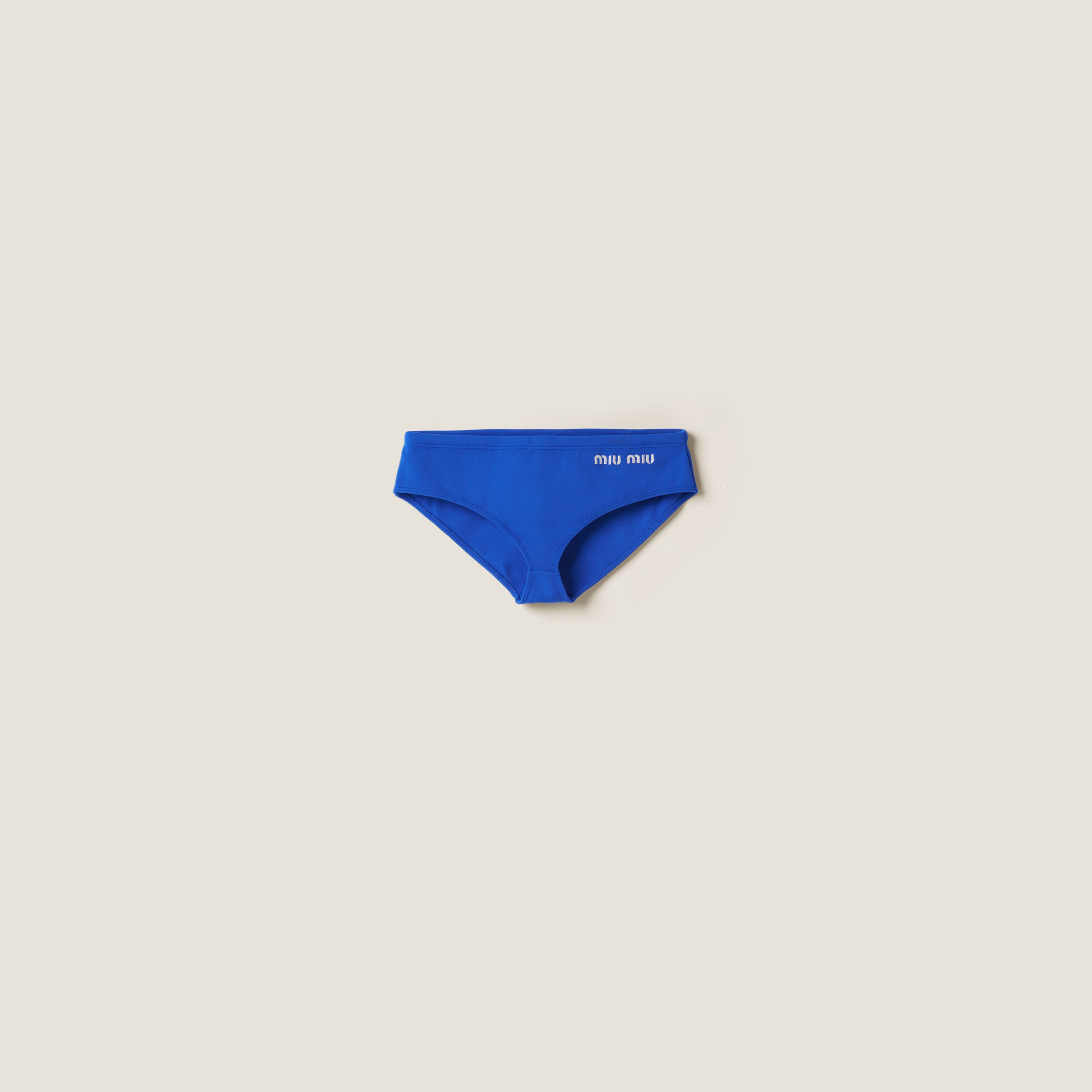 Miumiu Nylon Swimsuit In Indigo Blue