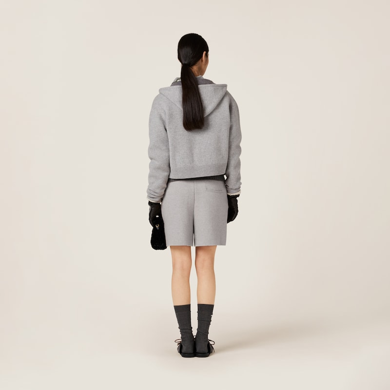 Double cashmere shorts