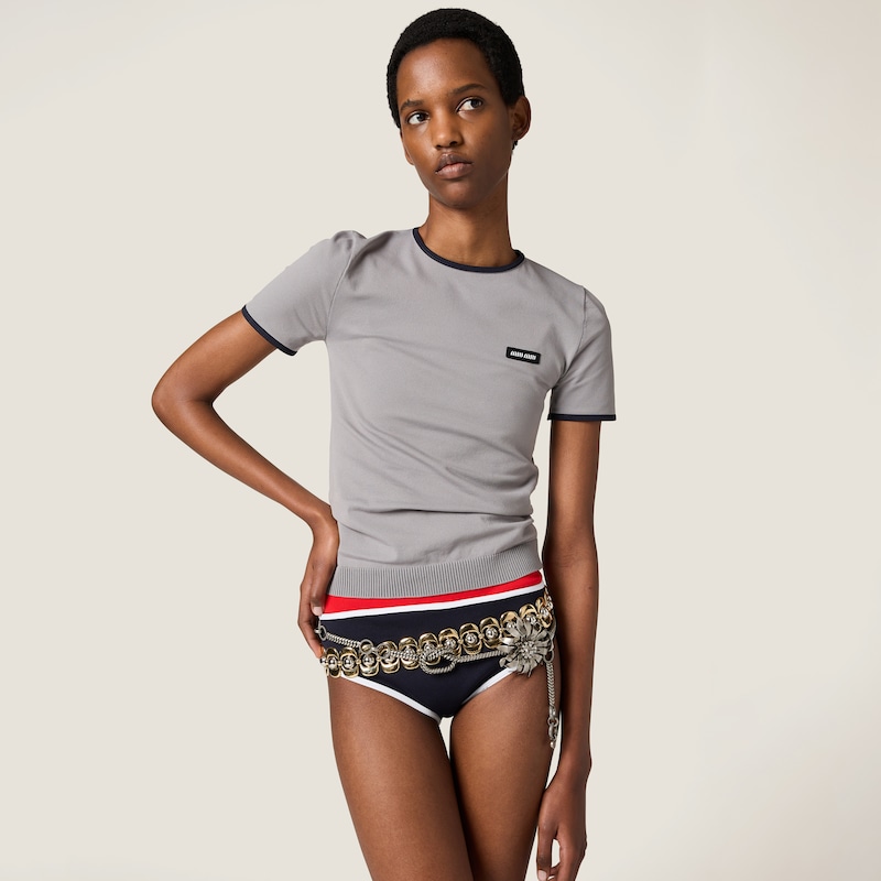 Technical knit swimsuit bottom